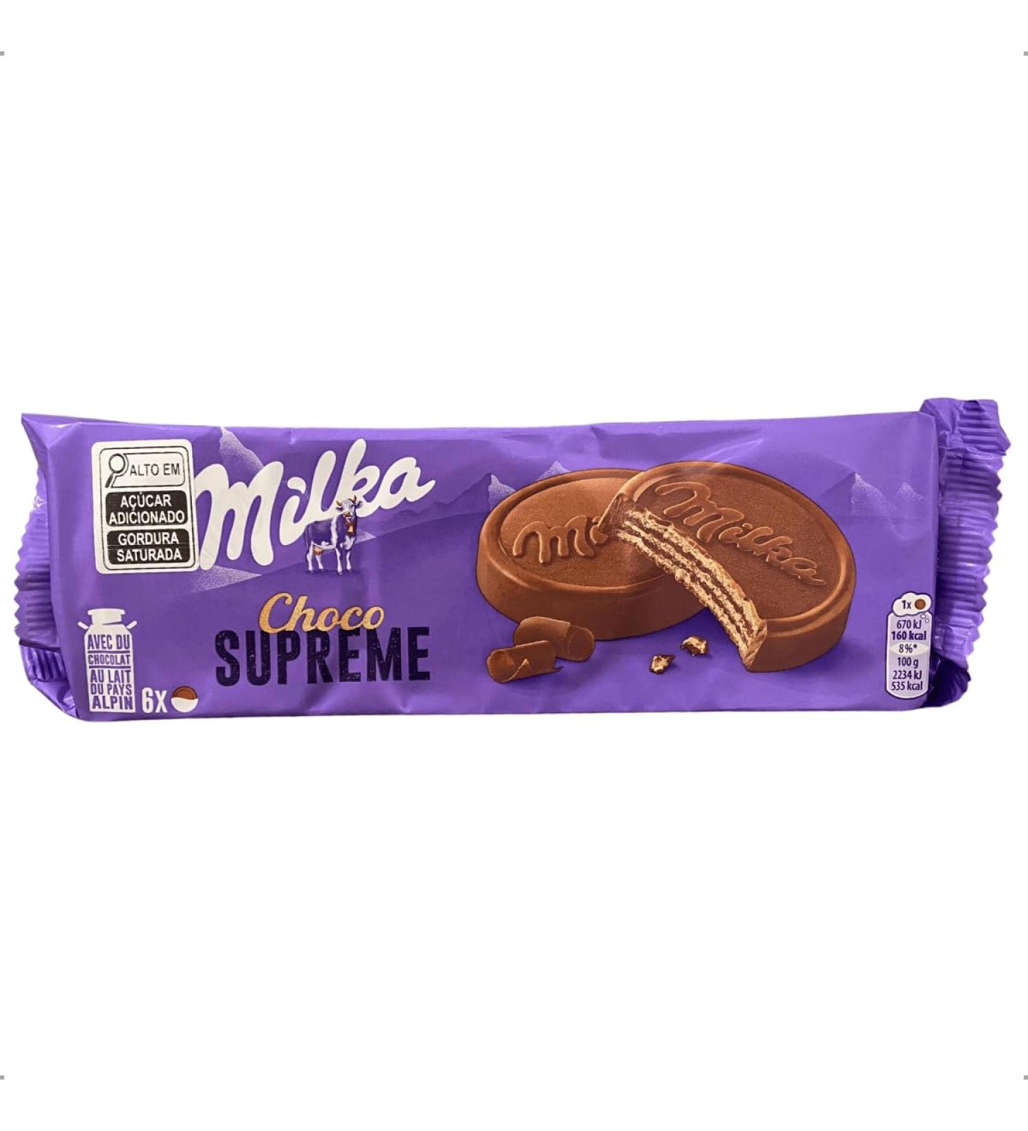  Milka Milka wafer coated in Alpine milk chocolate and filled with chocolate flavor - 180g pack - Buy Online on GoSupps.com