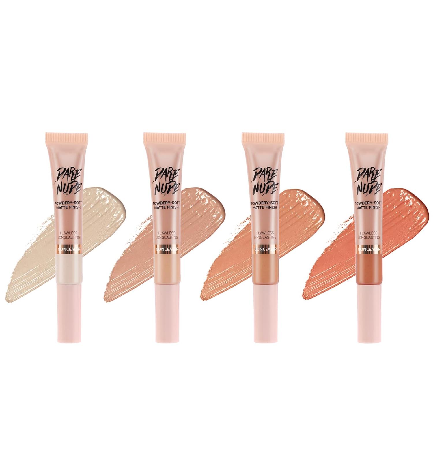 Matte Concealer Natural Matte Finish Freckles Tear Gap Nose Shadow Contour Stick 24h Full Coverage Matte Finish-12ml/0.14oz 4PCS (01#+02#+05#+06#) - Buy Online on GoSupps.com