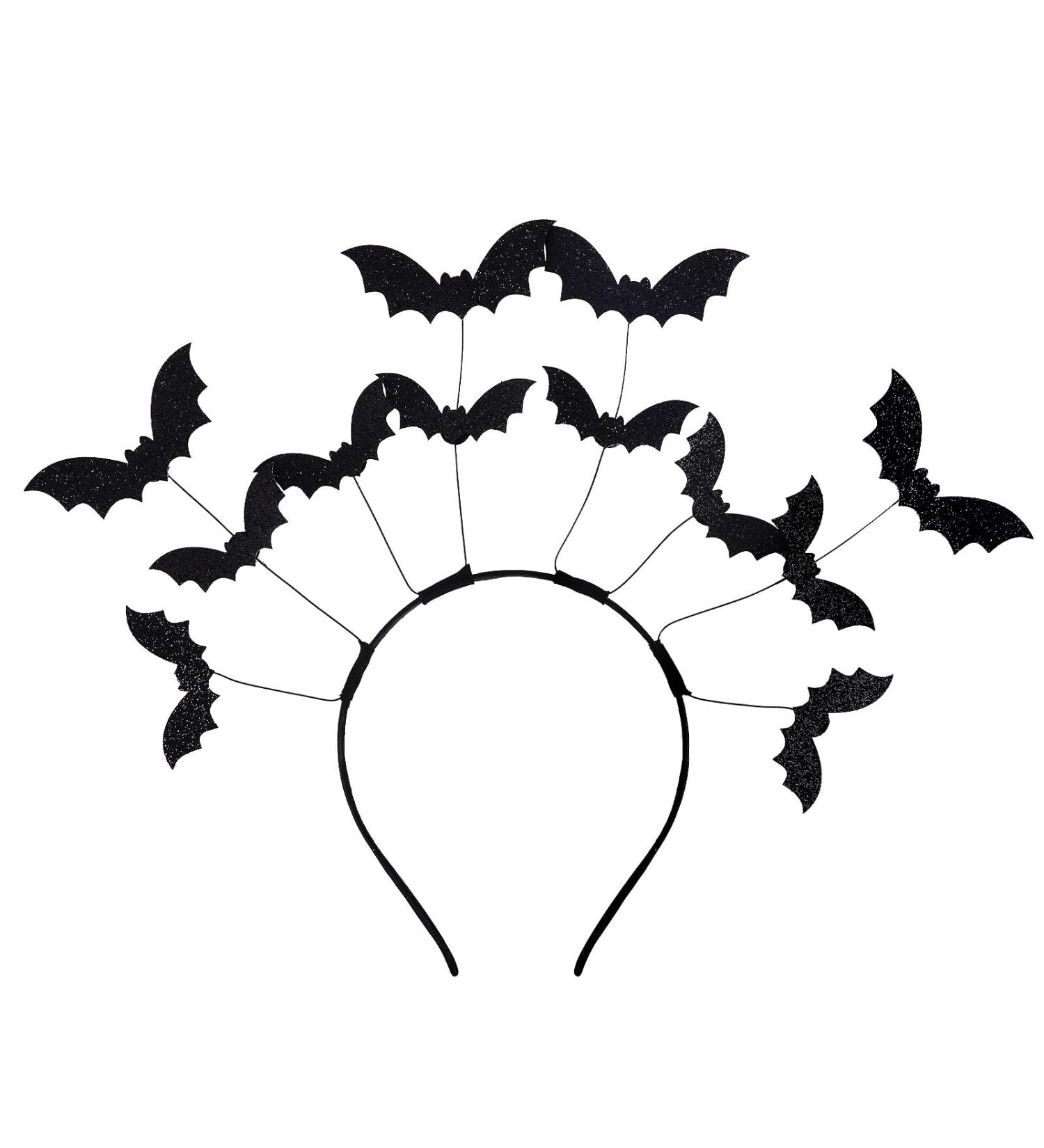 Lystaii 1 Piece Halloween Bat Headband 12 Bats Women Bat Wings Headband Bat Ears Headband Bat Ears Hair Hoop Bat Hair Bands for Halloween Party Cosplay - Buy Online on GoSupps.com