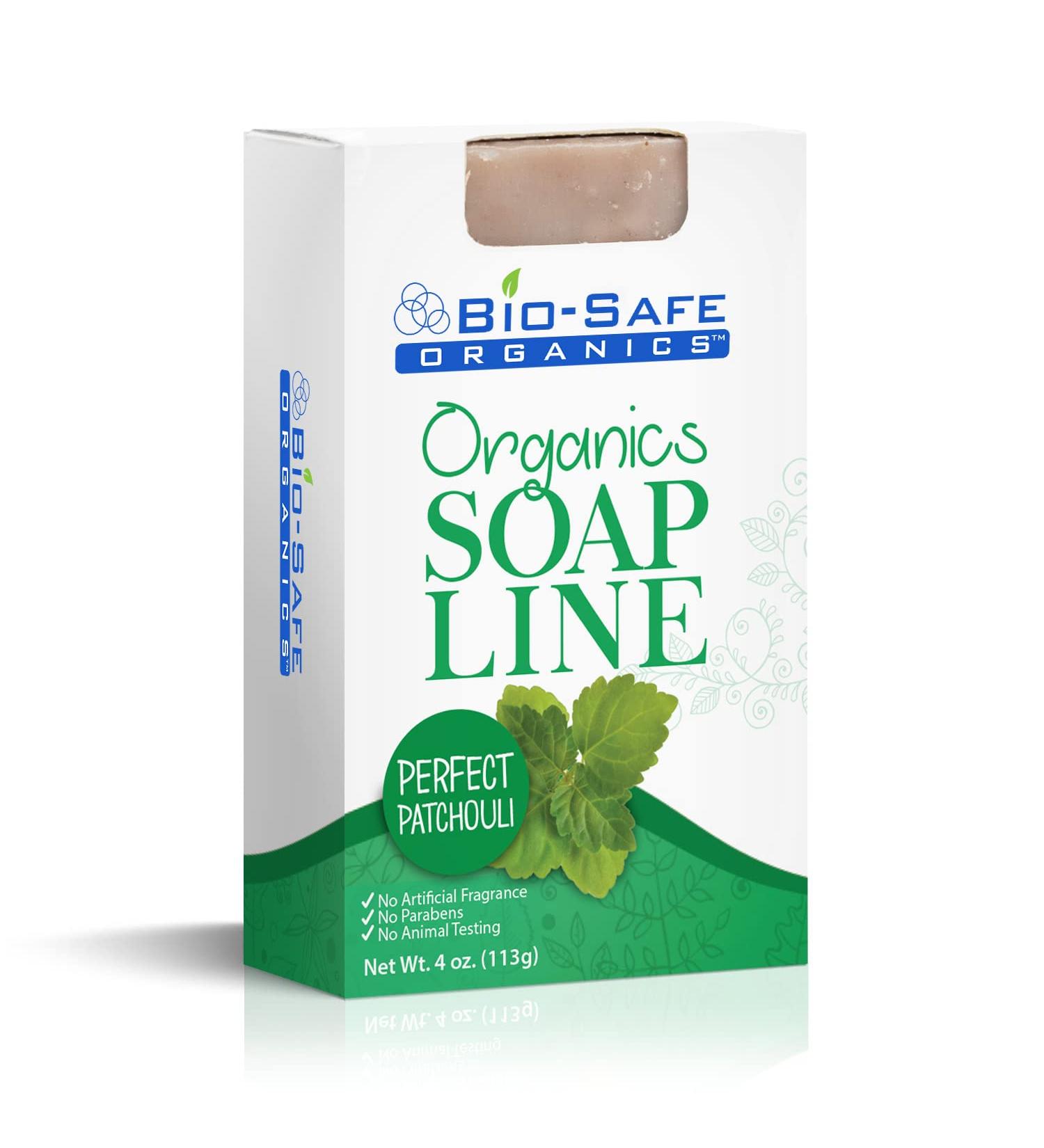 Bio-Safe Organics Perfect Patchouli Soap | All-Natural Handmade 100% Organic Exfoliating Soap for Dermatitis Eczema Acne & Dry Skin - 4 Oz - Buy Online on GoSupps.com