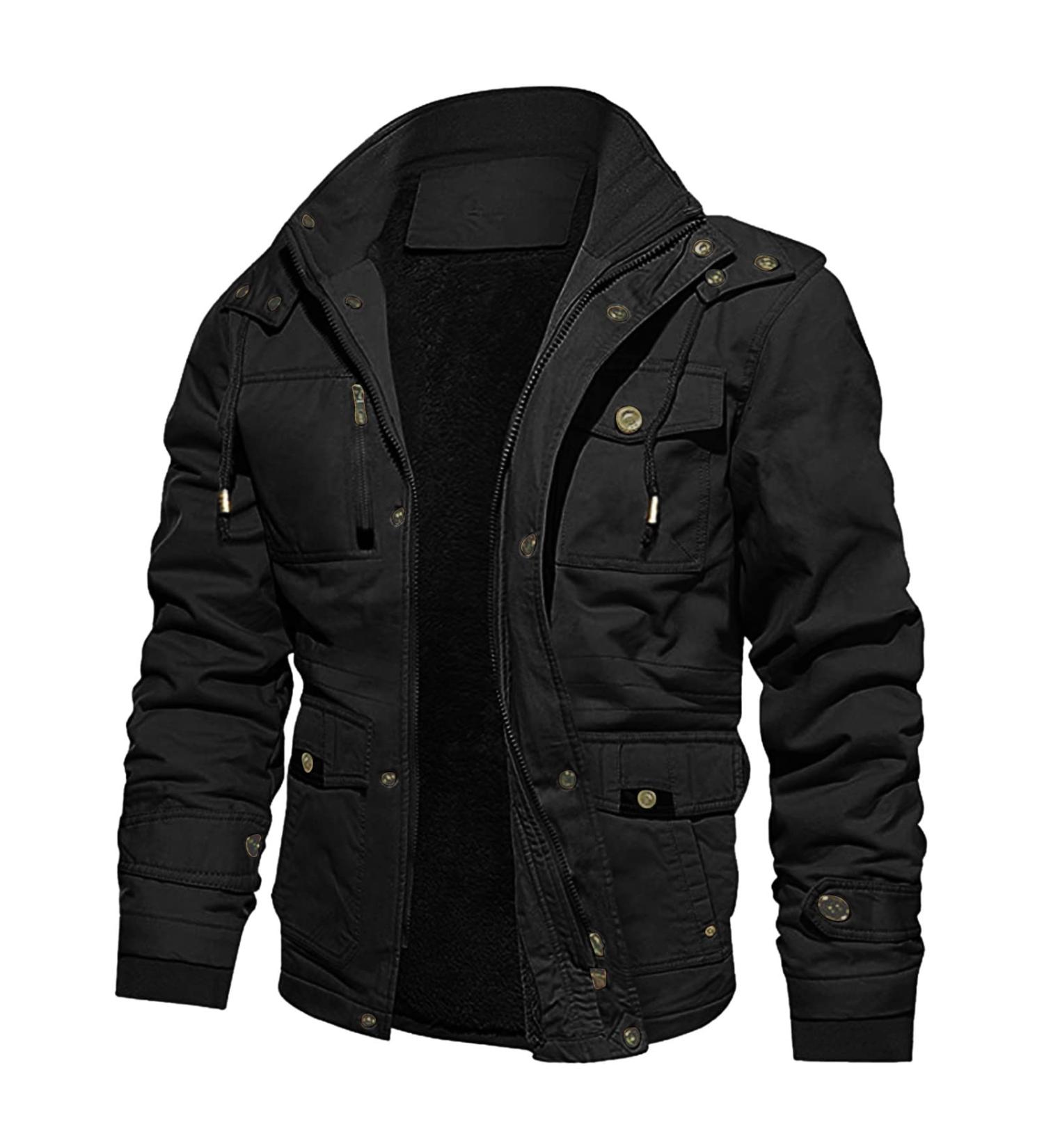 Shop Hanxiulin Oversized Plush Hoodie Jacket - Men's Winter Coat Breathable & Comfortable Long Sleeve Sweatshirt - Buy Online on GoSupps.com