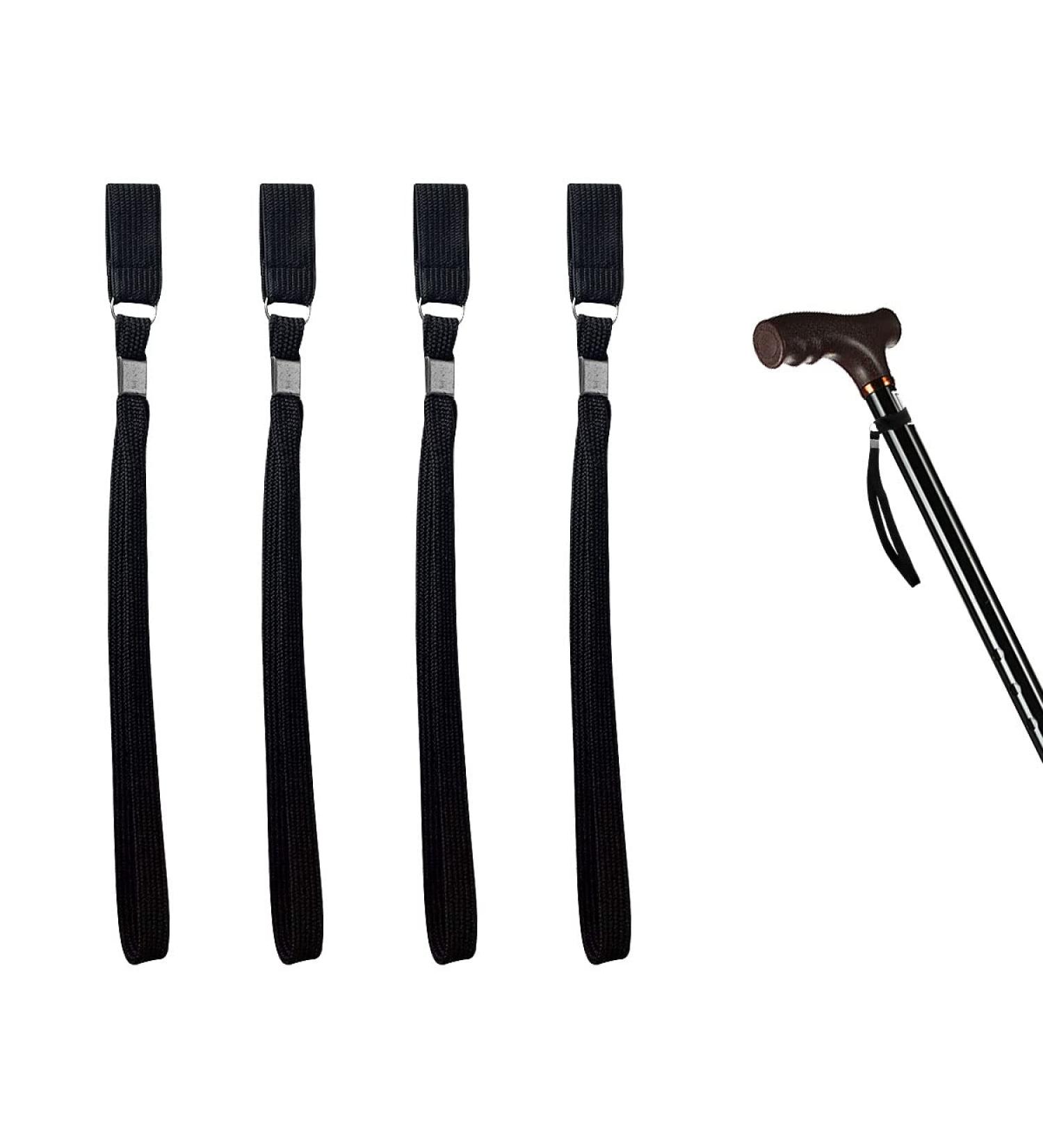 Jagowa 4 Pcs Walking Stick Wrist Straps Wrist Loop Nylon Black Crutches Hand Rope Wrist Lanyard Climbing Stick Crutches Accessories Black Wrist Straps Hand Wristband for Hiking - Buy Online on GoSupps.com