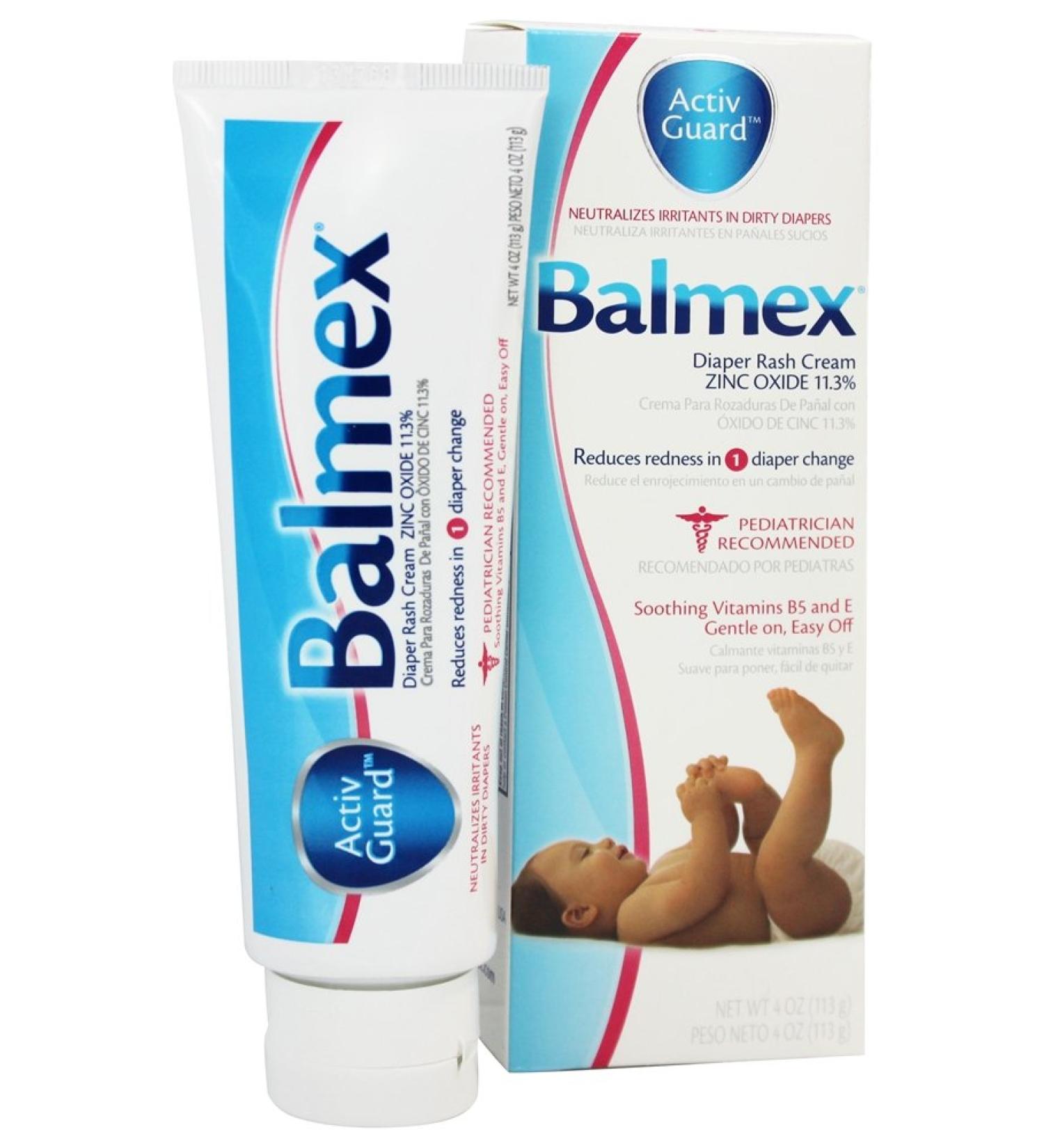 Balmex Diaper Rash Cream with Aloe & Vitamin E  4 oz - Buy Online on GoSupps.com