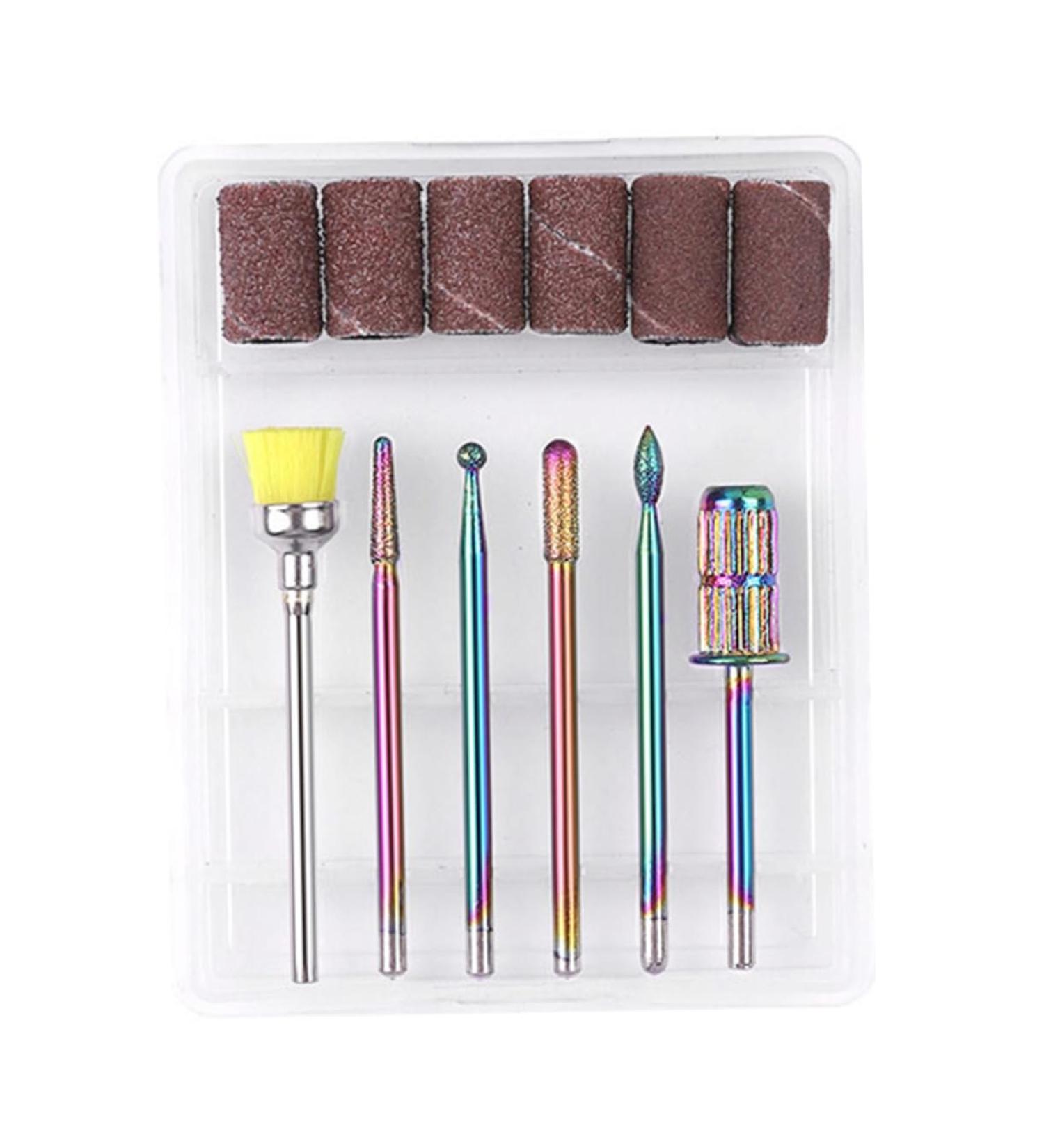 Sosoport 1 Set Nail Polisher Professional Nail Drill Nail Drill Bit Nail Drill Sanding Bands Nail Grinding Head Nail Sand Bands Nail Tools Stainless Steel. Silicone. Quartz. Ceramics 7.1x5.7cm As Shown - Buy Online on GoSupps.com