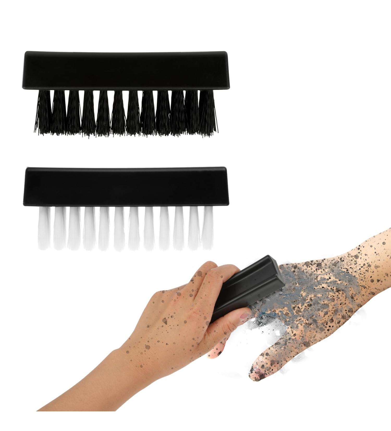 Amaxiu Hand Nail Brush for Cleaning Fingernails Durable Nylon Firm Stiff Scrub Bristles Nail Scrubber Brushes for Men Mechanics Gardeners Scrubbing under Fingers Foot Toes(2 Pack Black+White) - Buy Online on GoSupps.com