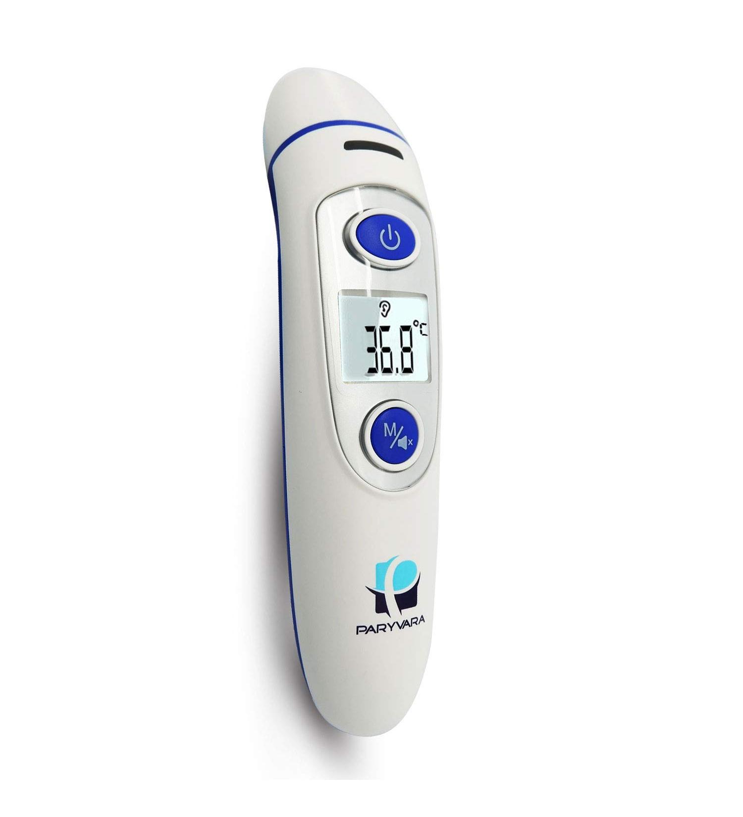 Paryvara Digital Forehead and Ear Thermometer - Instant Readings for Baby, Infant, Toddler, and Adults - FDA Approved - Blue - Buy Online on GoSupps.com