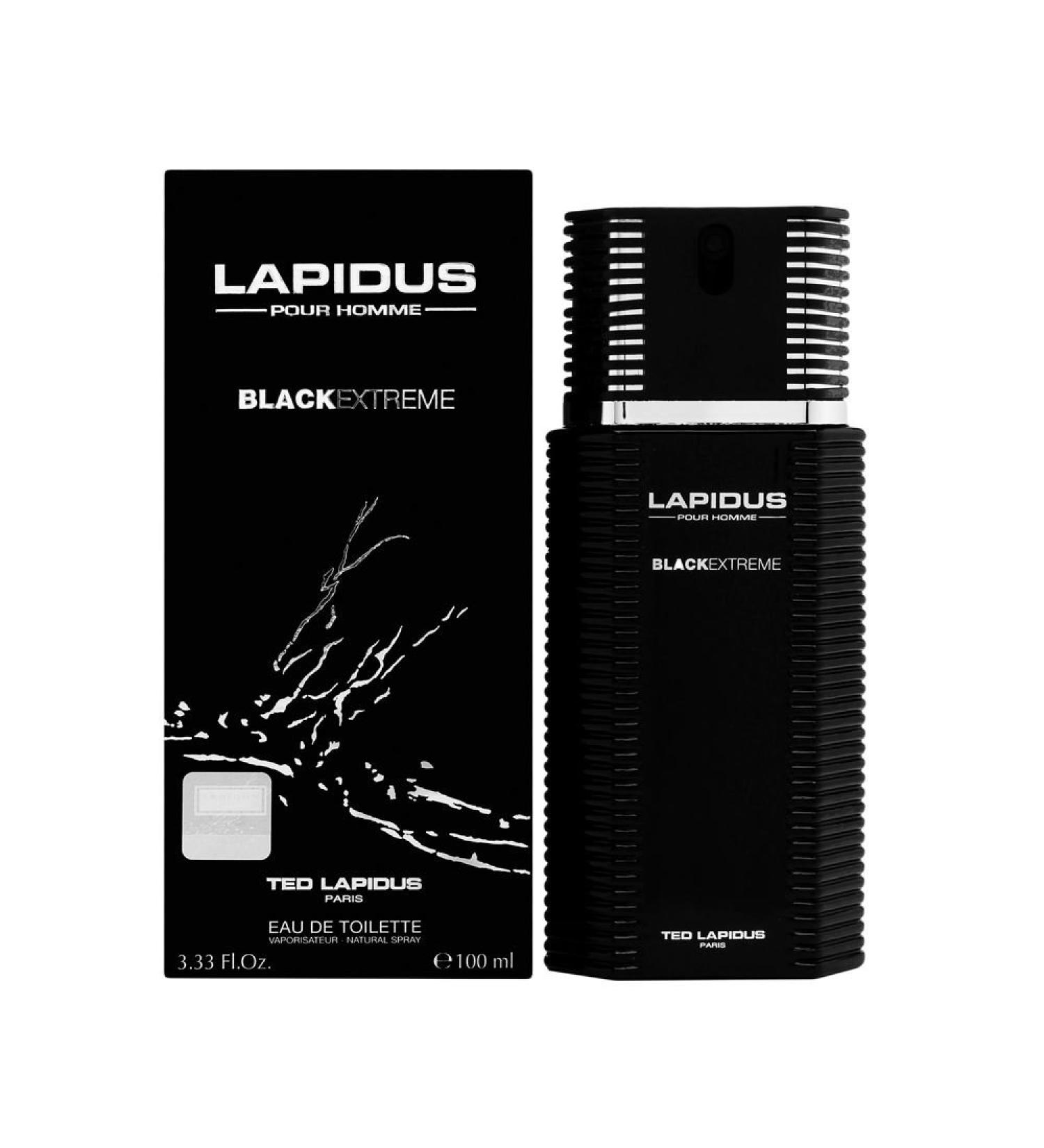 Ted Lapidus Lapidus Pour Homme Black Extreme Eau de Toilette Spray for Men 3.4 Ounce