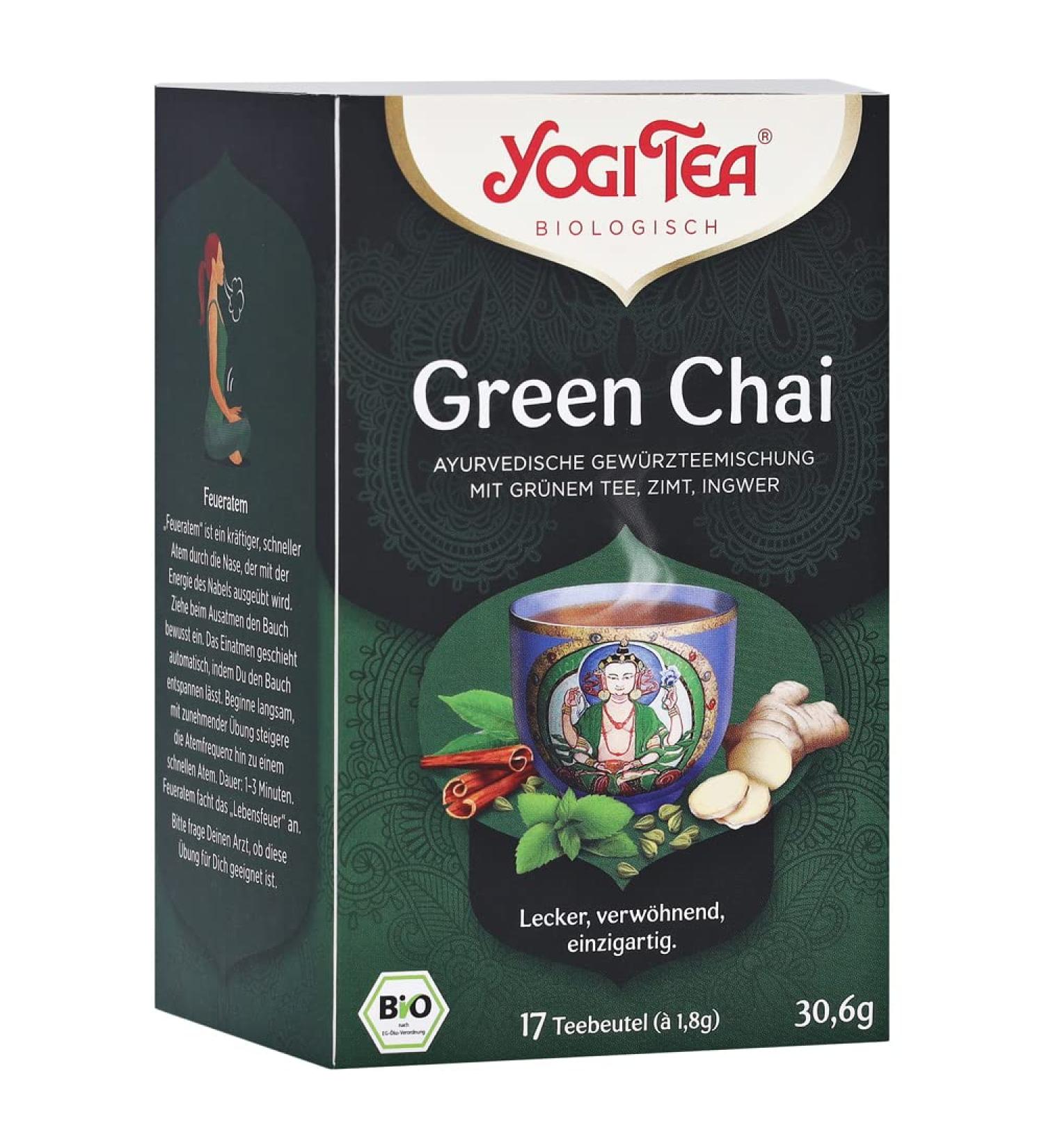  Yogi Tea Yogi Tea Green Chai Organic (1 x 30.5 g) - Buy Online on GoSupps.com