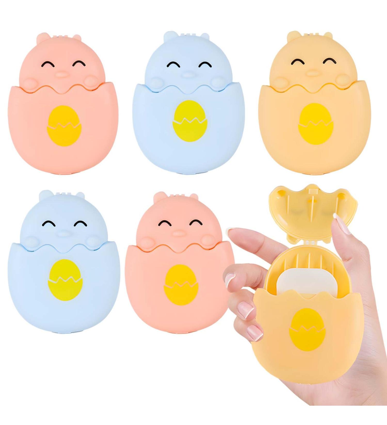 TECHPLUS Disposable Soap Paper Sheets - Cute Egg Shaped Travel Soap for Hand Washing Scented Bath Slice Portable for Camping Hiking School (6 Boxes 50 Sheets Each) - Buy Online on GoSupps.com