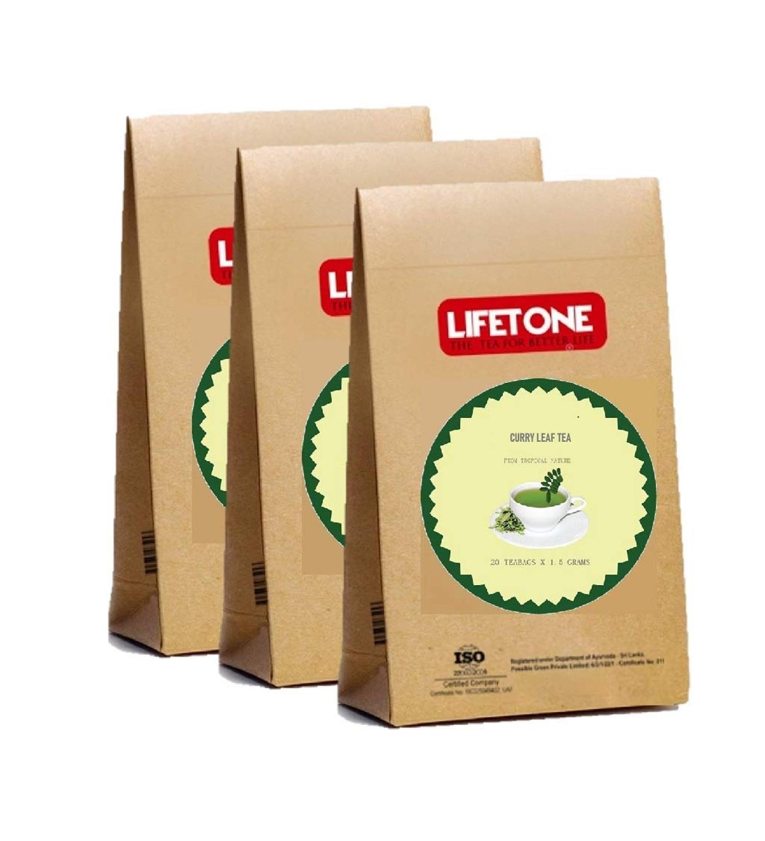 lifetone the tea for better life Tropical Curry Leaf Tea | Aromatic Digestive Herbal Tea | 60 Teabags