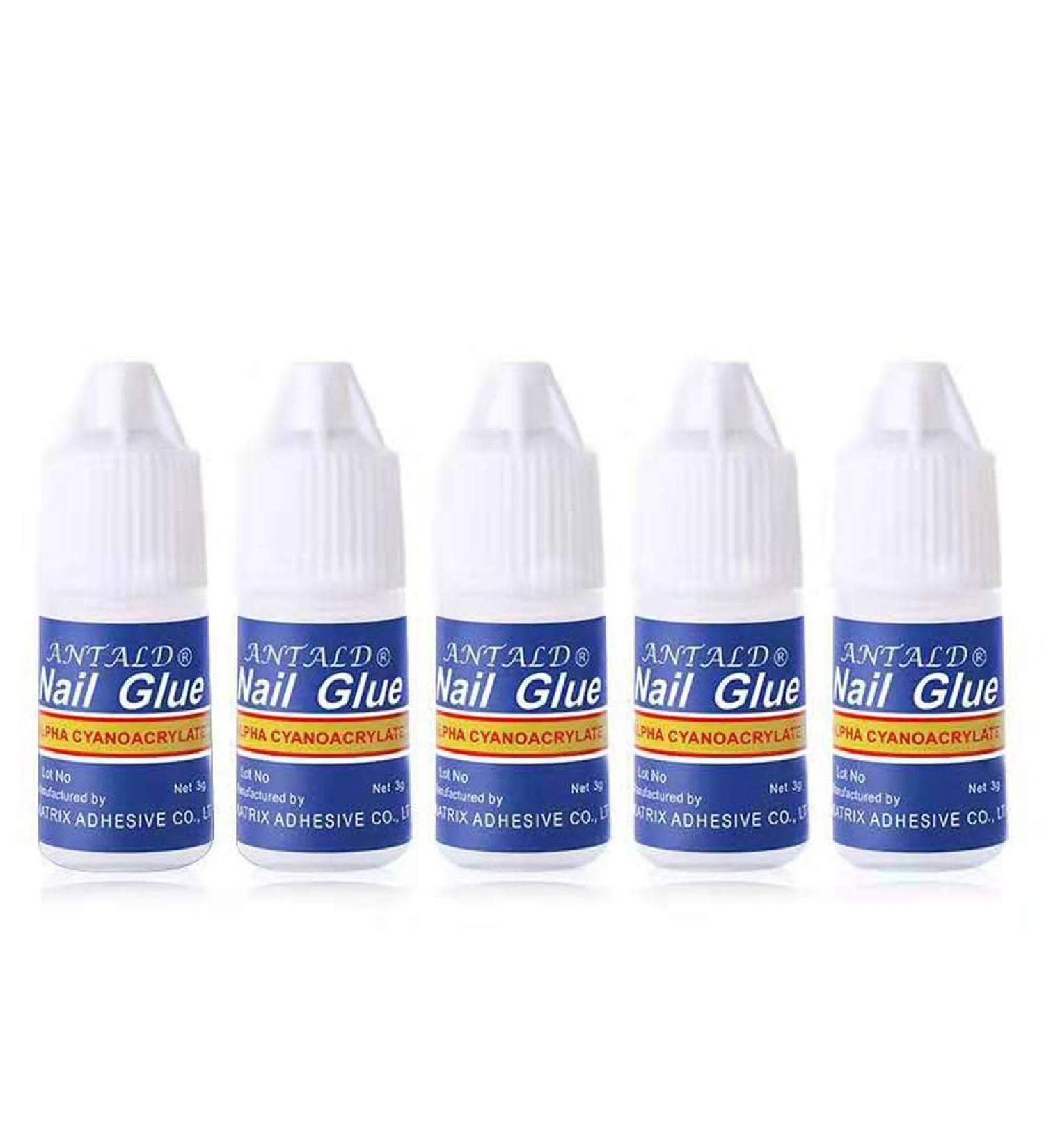 5Pcs/Set Nail Glue Fast-dry Adhesive Acrylic French Art False Tips 3D Decoration Glue Nail Rhinestone Makeup Cosmetic Tools - Buy Online on GoSupps.com