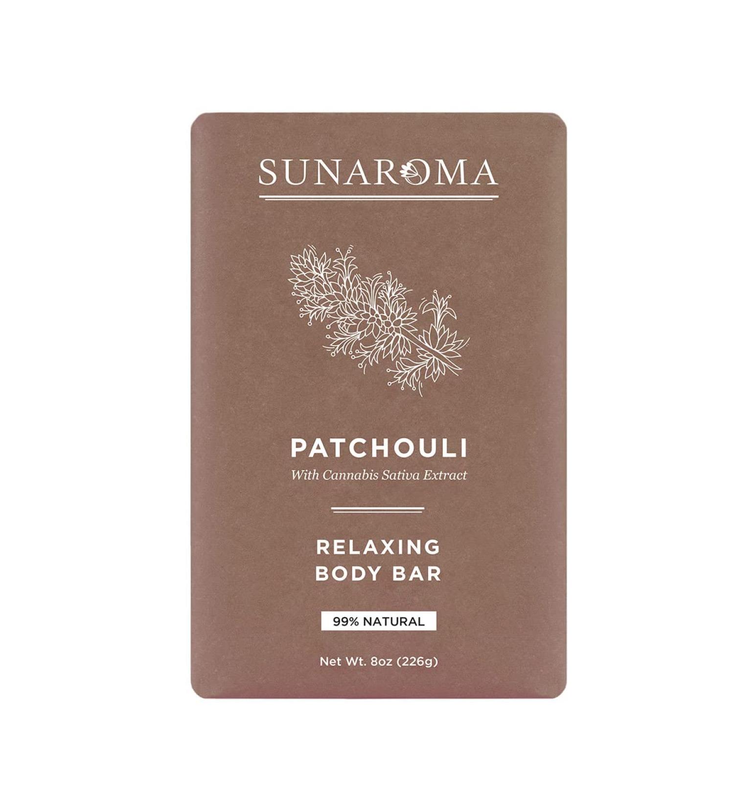 Sunaroma Patchouli Oil & Lavender Body Bar Soap 8 Ounce (Pack of 3)