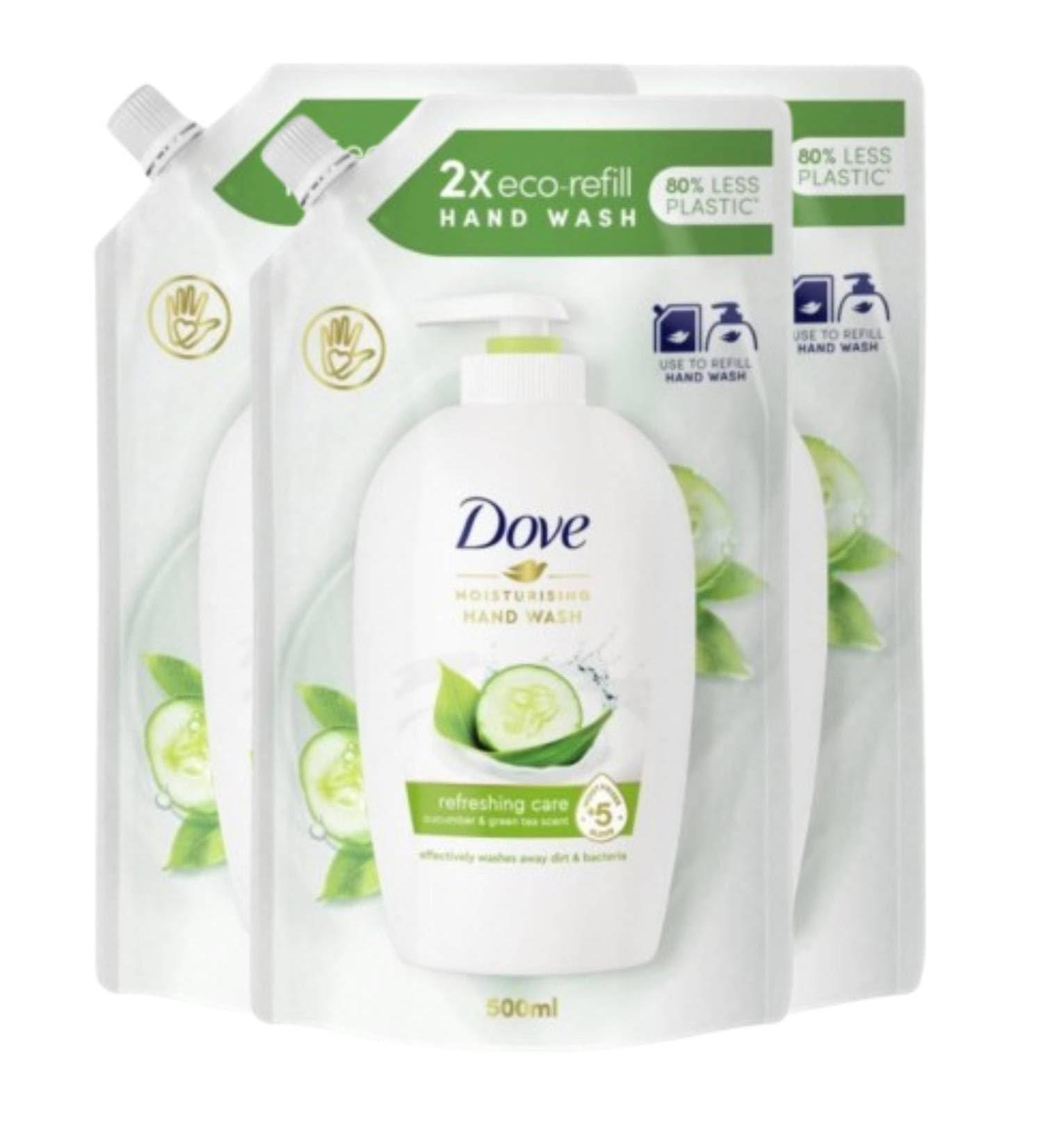  Dove Dove Cucumber Liquid Hand Soap Refill 500ml (3 Units) - Buy Online on GoSupps.com