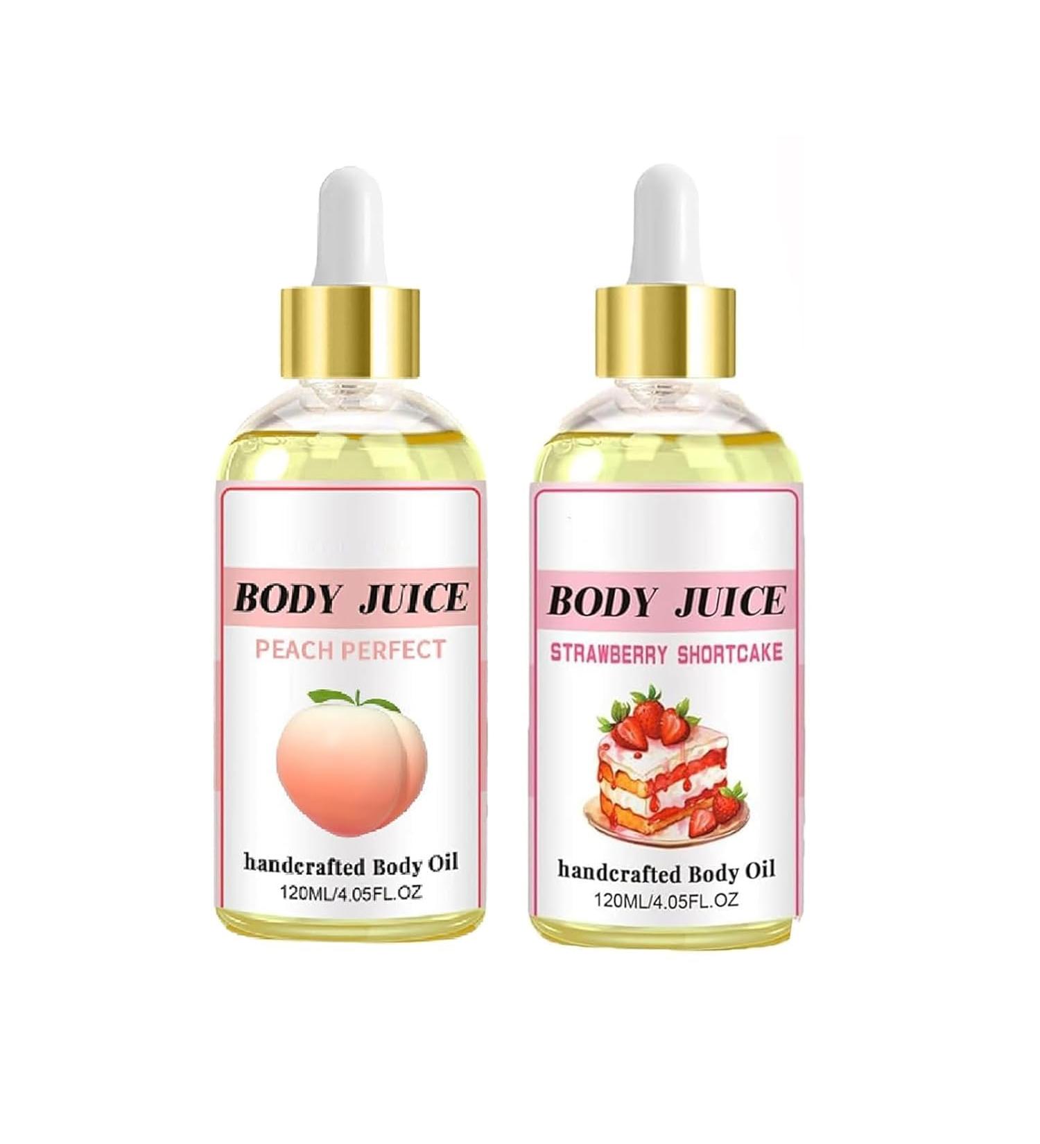 Shop Body Juice Oil - Handcrafted Strawberry Shortcake Body Oil for Women | 120ml Natural Blend | International Shipping - Buy Online on GoSupps.com