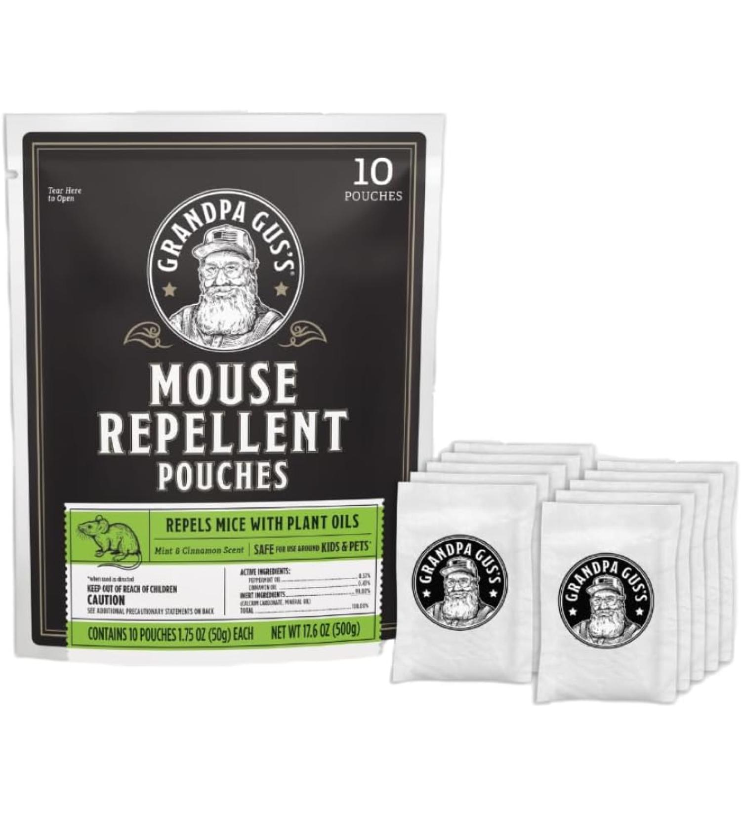 Grandpa Gus's Extra-Strength Mouse Repellent 1.75 Oz - Cinnamon/Peppermint Oils (10 Pouches) - Buy Online on GoSupps.com