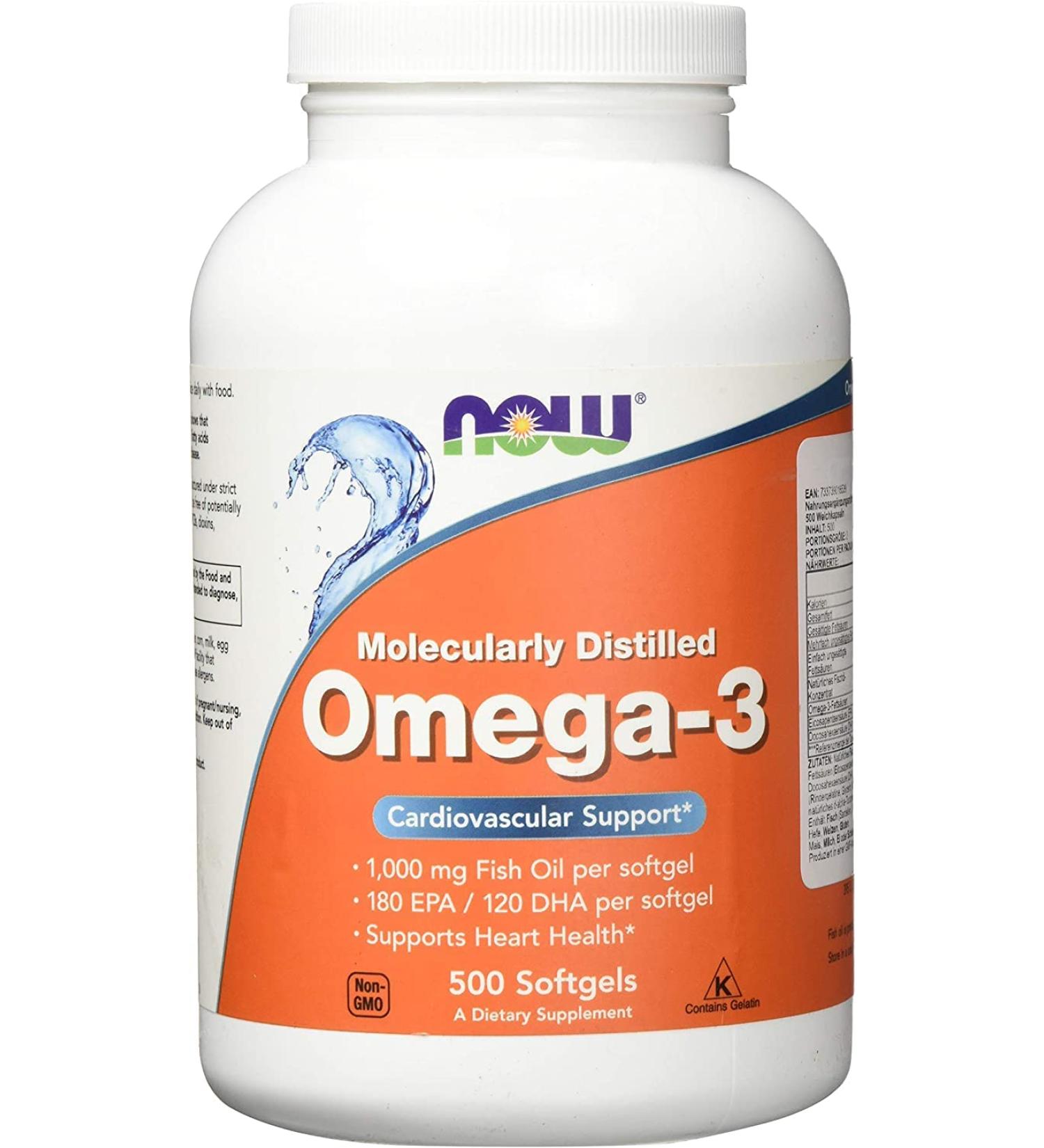 Now Foods Omega-3 | 500 capsules - Buy Online on GoSupps.com