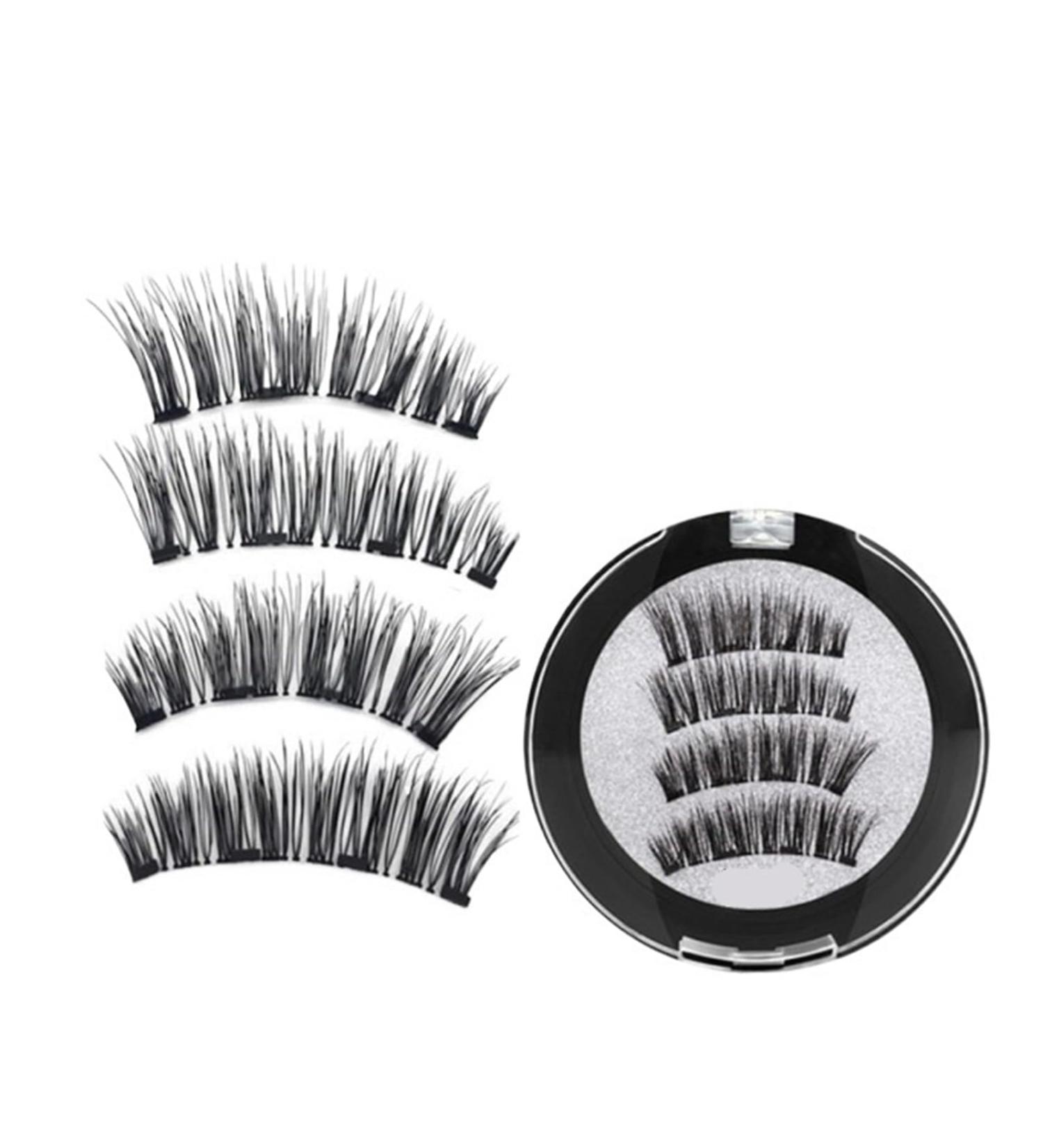 3PC 4 Magnetic Eyelashes Natural Eyelash Tape Without Glue Eyelashes Can Be Reused Best False Eyelashes (Size : KS02-4) - Buy Online on GoSupps.com