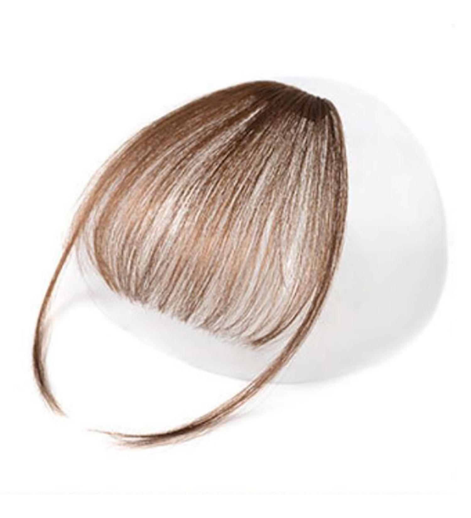 Clip in Fringe Human Hair Fringe Thin Clip in Bangs Hair Extensions Hairpieces with Temples (#2 Light Brown Wispy Bangs - with Temples) Wispy Bangs - with Temples #2 Light Brown - Buy Online on GoSupps.com