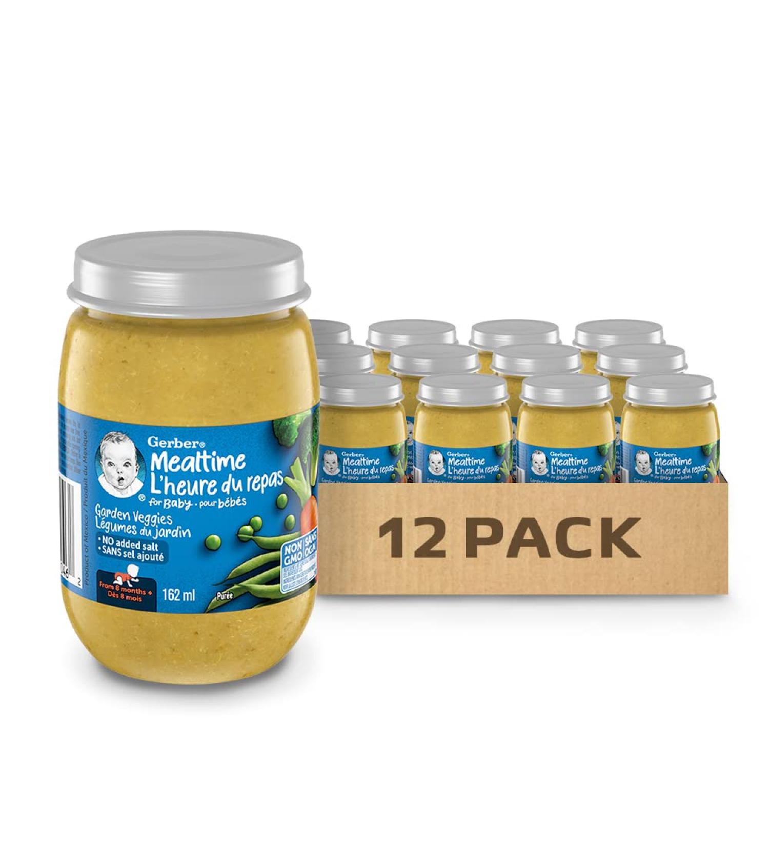 Gerber Mealtime Pur e Garden Veggies Jar 12x162ml - Buy Online on GoSupps.com