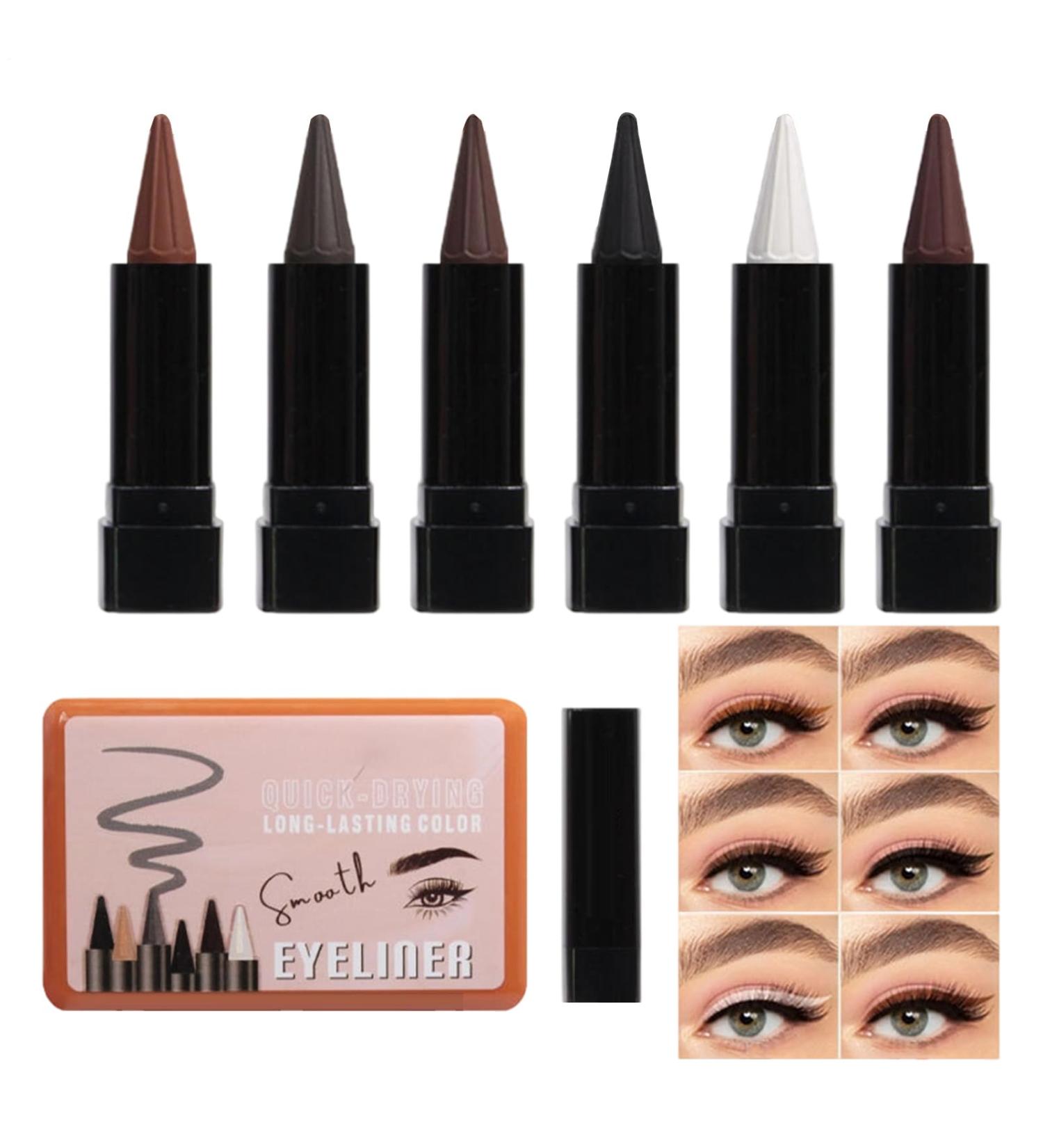 Eyeliner Pencil 6Colors Long Lasting Makeup NonErase Eyeliner Pencils For Women Youth Men Halloween Dates Stage Performance Holidays Party - Buy Online on GoSupps.com