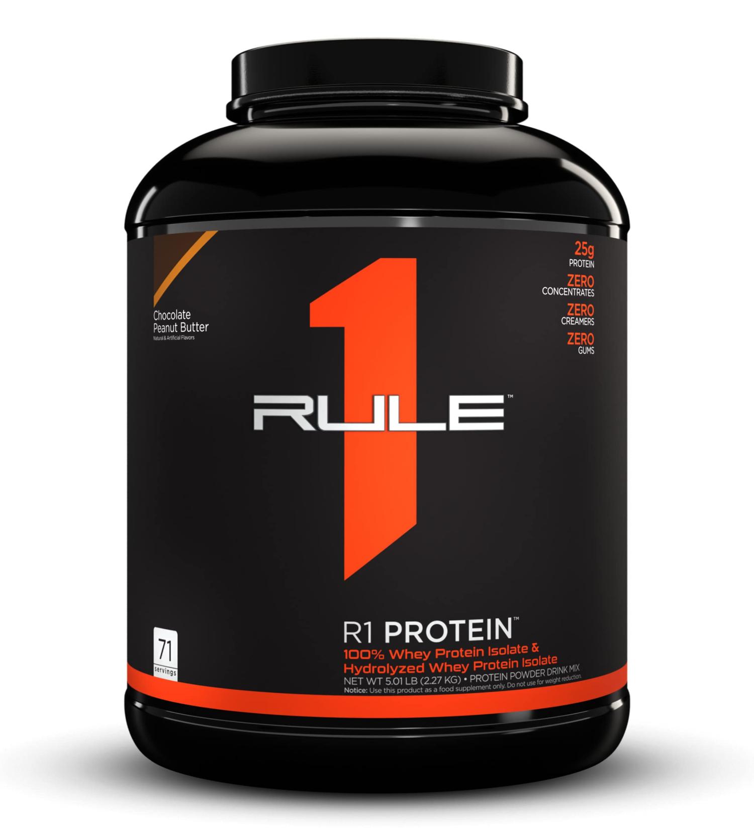 Rule 1 Proteins R1 Protein Isolate - 5lbs Chocolate Peanut Butter Flavor - Buy Online on GoSupps.com