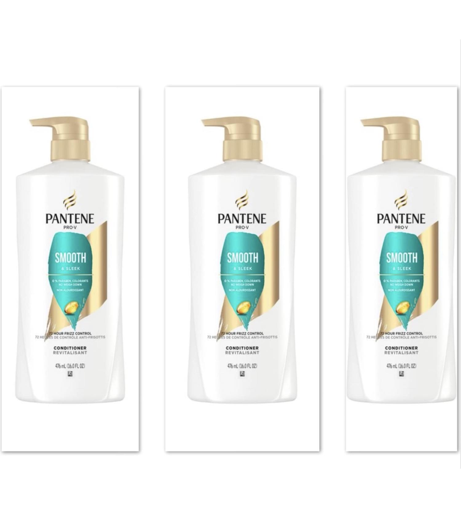 Pantene Pro-V Smooth and Sleek Conditioner 16 Fl Oz Pump Bottle