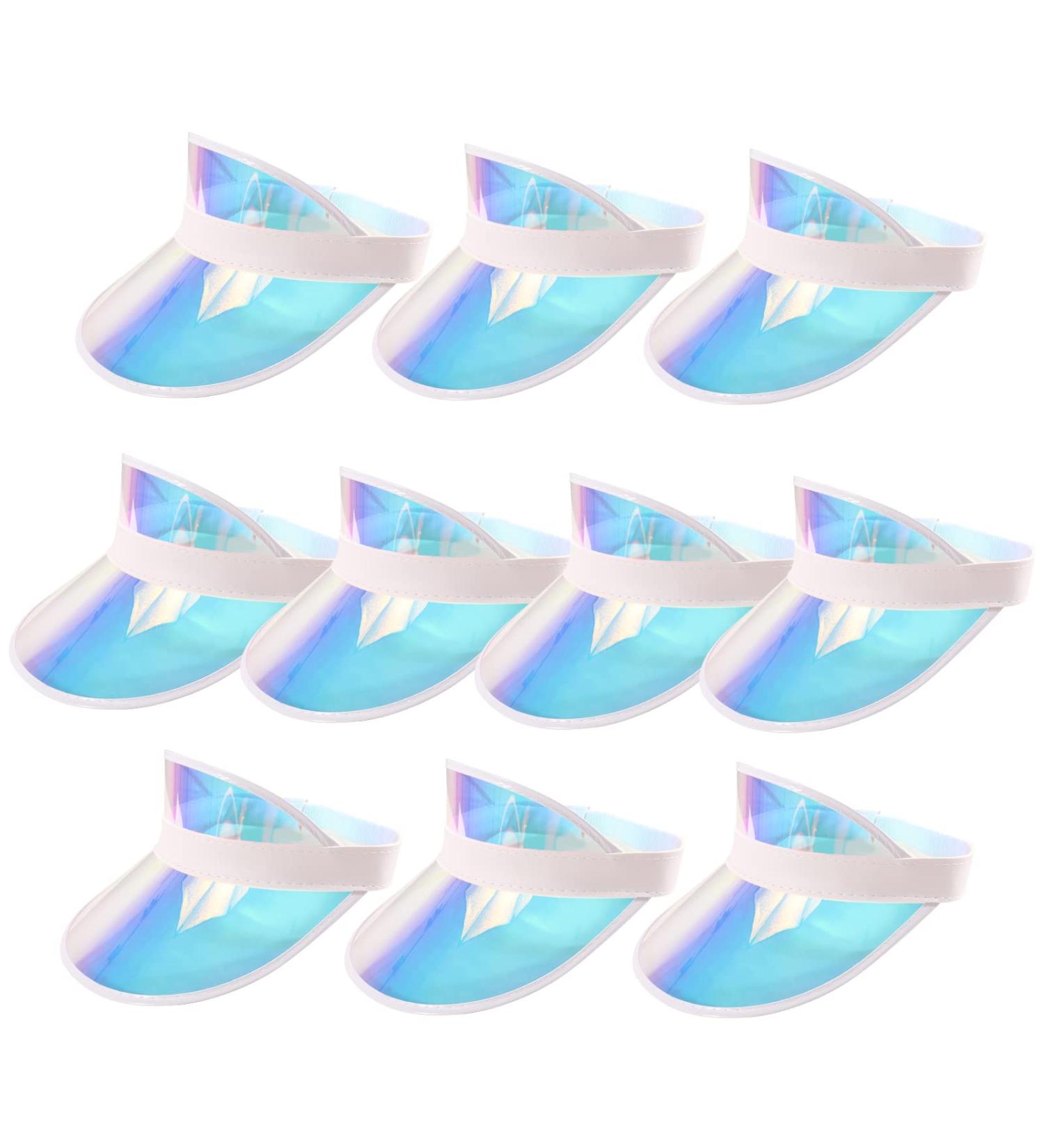 Ultrafun Candy Color Sun Visors Hats - Clear UV Protection Cap for Sports - 10pcs - Buy Online on GoSupps.com