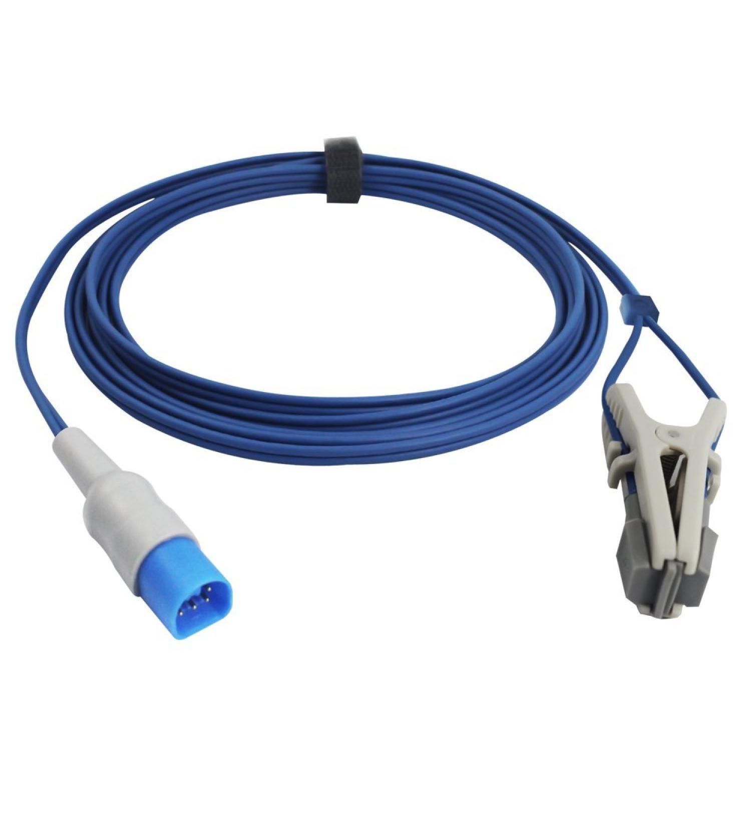 Sino-k Compatible Philips Vet Spo2 Sensor - Animal Ear & Tongue Clip - 9.8 ft 8 Pins Connector - FDA/CE Approved - Buy Online on GoSupps.com