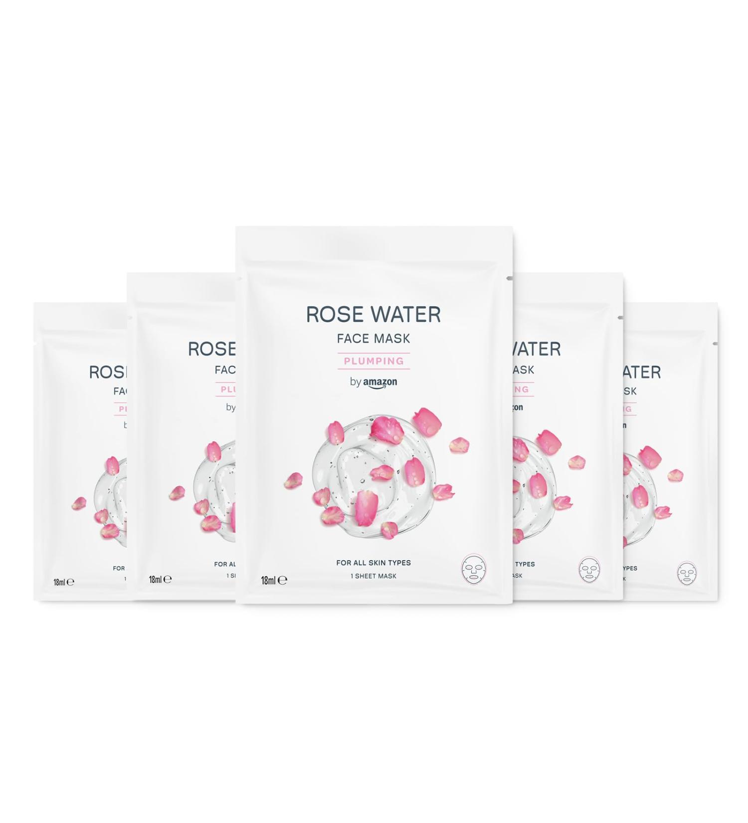 by Amazon Rose Water Fortifying Face Sheet Mask 18 ml Pack of 5 - Buy Online on GoSupps.com
