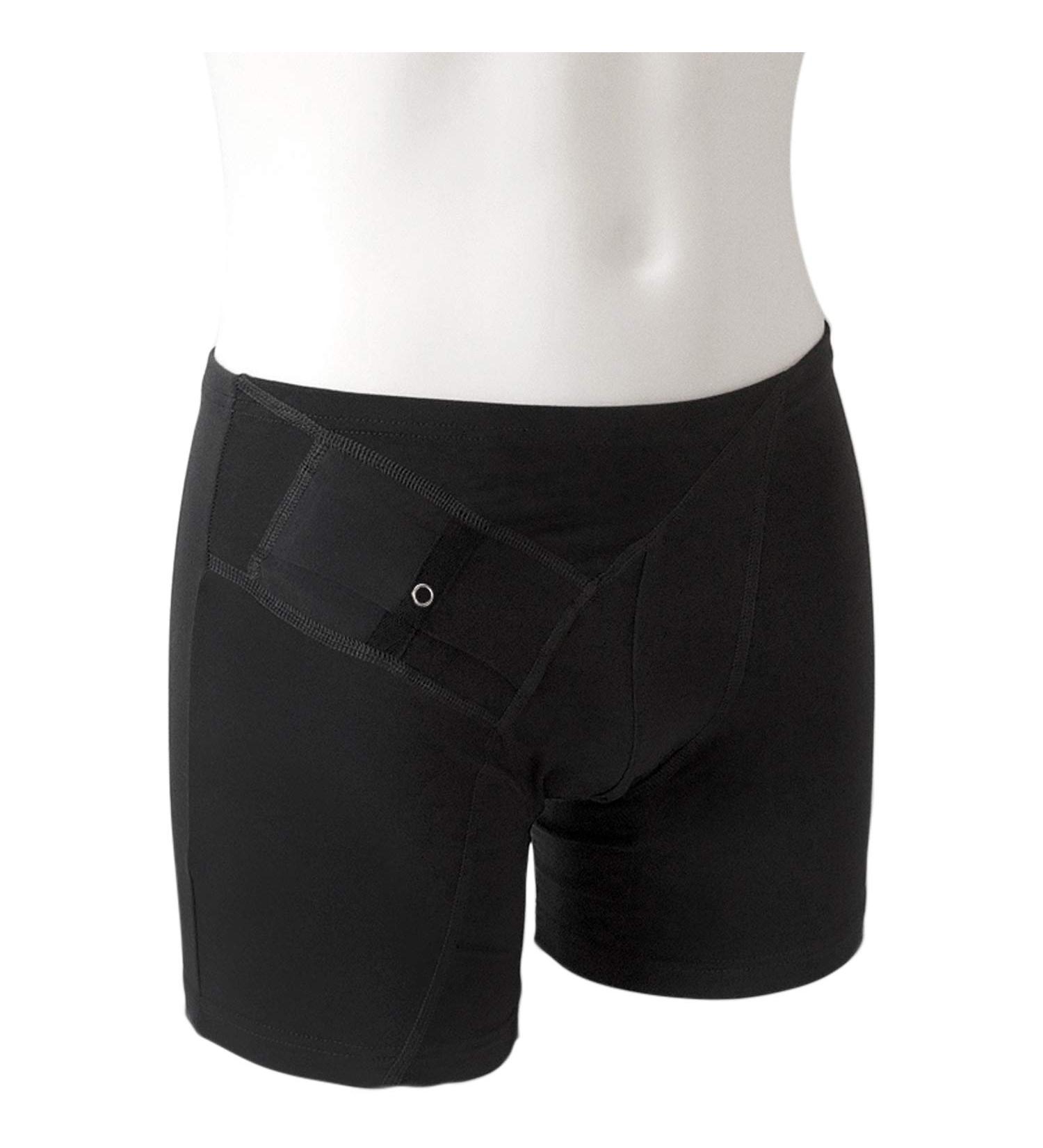 AnnaPS Men's XL Black Boxer Shorts with Insulin Pump Pocket - Diabetes Apparel (1 Pack) - Buy Online on GoSupps.com