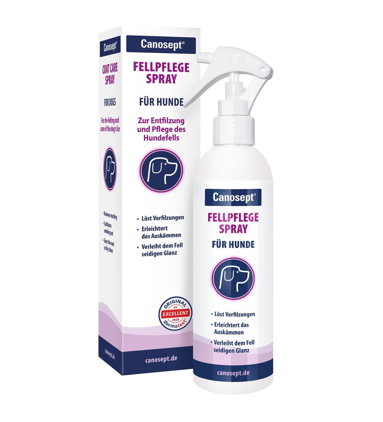Canosept Fur Care Spray for Dogs 250ml - De-Filzing & Mite Solution for Easy-to-Comb Shiny Fur - Buy Online on GoSupps.com