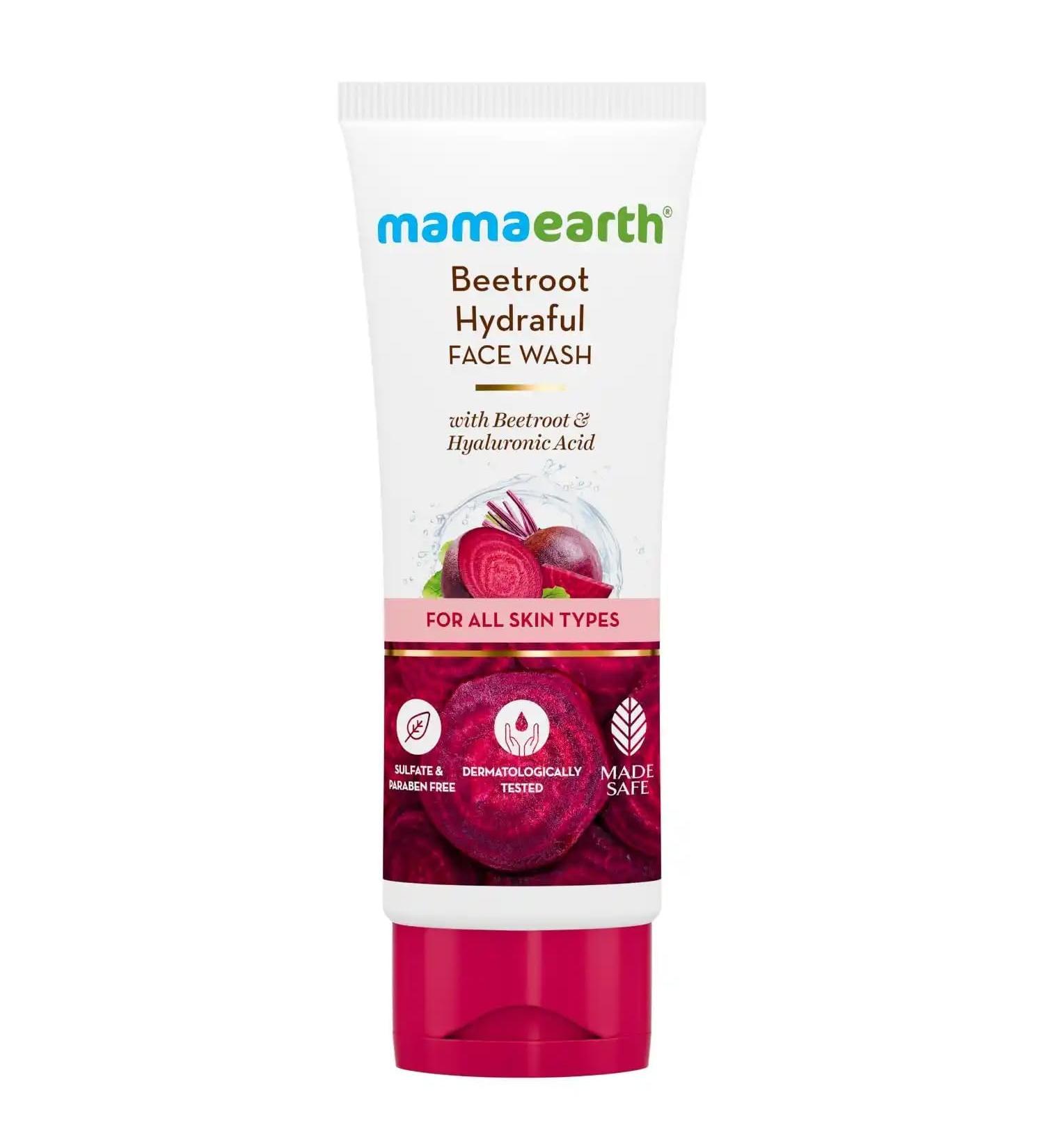 MAMAEARTH Beetroot Face Wash | 3.38 fl oz (100ml) - Buy Online on GoSupps.com