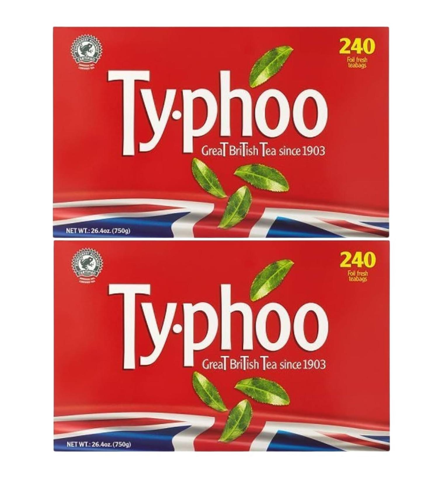 Tea Bundle with Typhoo 240 Tea Bag Foil Fresh Teabags (2 Pack) - Buy Online on GoSupps.com