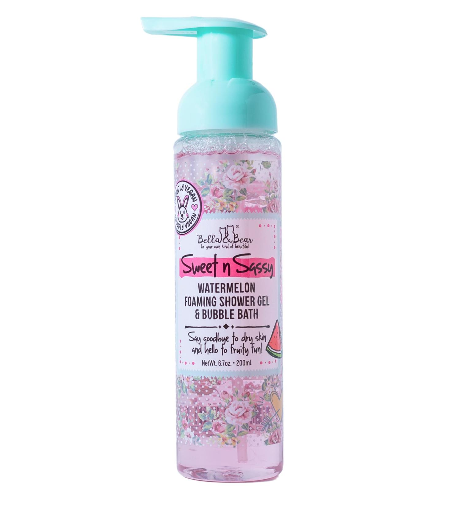 Bella & Bear Sweet 'n' Sassy Watermelon Foaming Shower Gel & Bubble Bath 6.7 oz 6.7 Fl Oz (Pack of 1)
