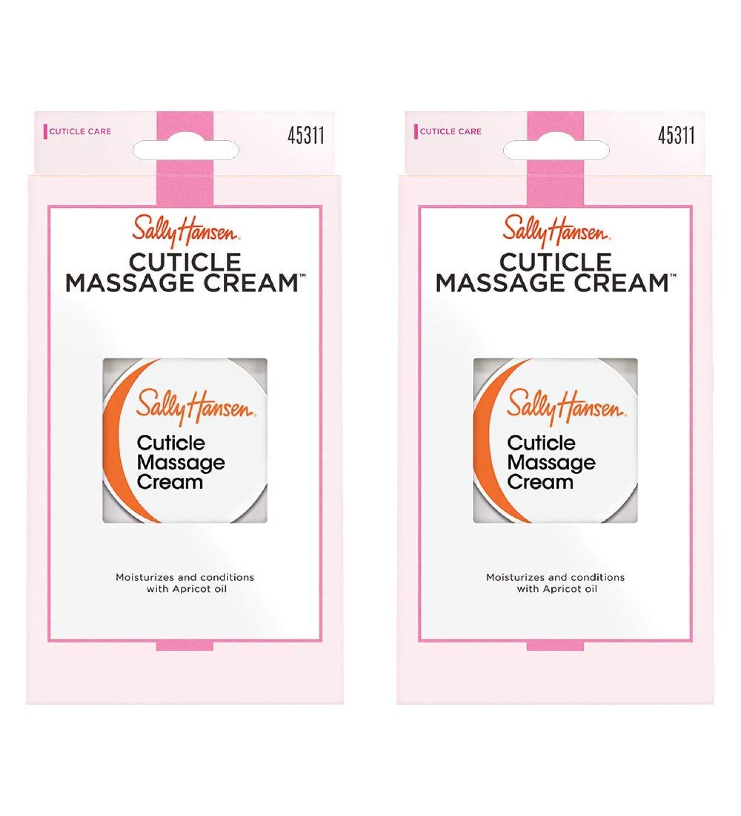 Sally Hansen Nail Treatment Cuticle Massage Cream, 2 Count(Pack of 1)