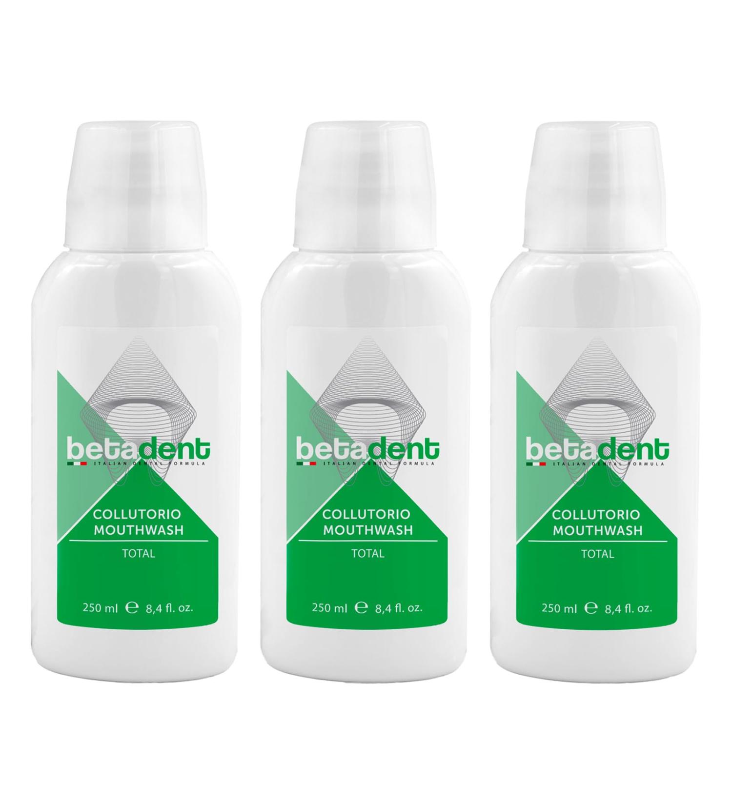 BetaDent Set: 3 Natural Mouthwashes for Plaque Tartar & Bad Breath - 750ml Total Maximum Effectiveness - Buy Online on GoSupps.com