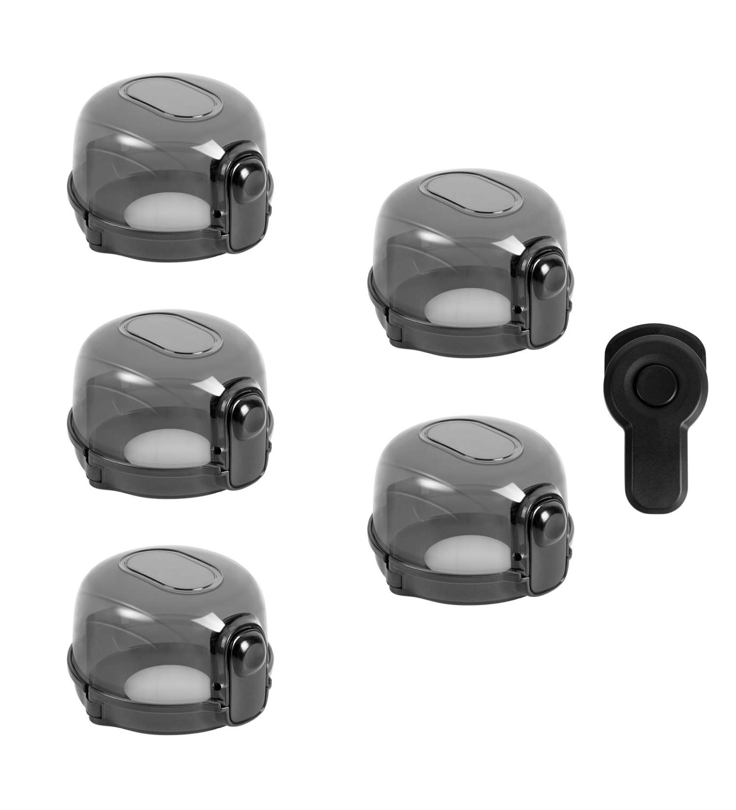 Mum & Cub 5 Pack Stove Knob Covers  Universal Kitchen Stove Knob Cover Comes with 1 Oven Lock  Gas Stove Knob Protection Locks for Child Baby Kids Safety  Black - Buy Online on GoSupps.com