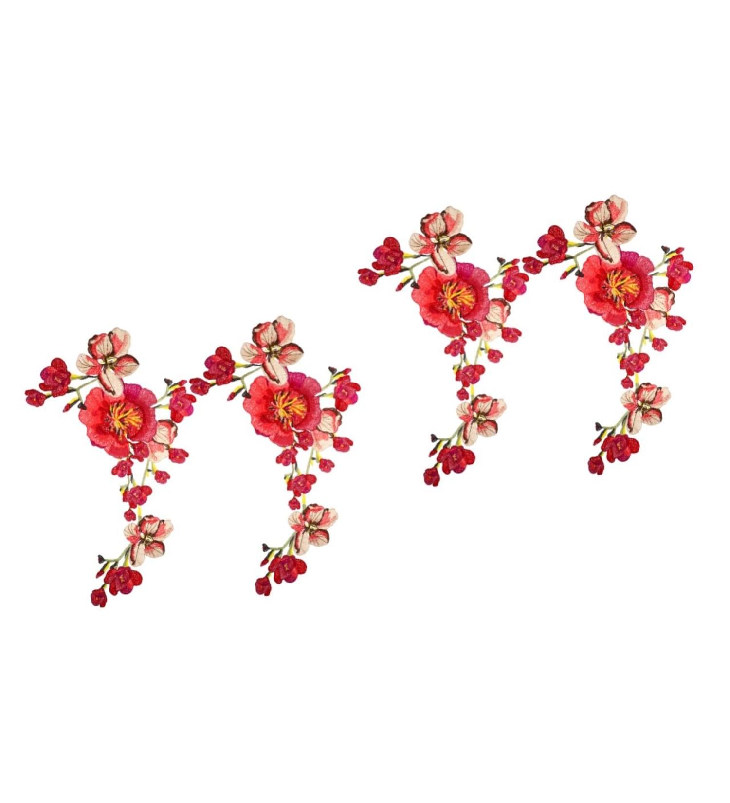 Operitacx 4 Pcs Embroidered Cloth Patch Lace Trim Decorate Diy Crafts Polyester Sewing Tools Clothing As Shownx2pcs 57.00X33.00X0.10CMx2pcs - Buy Online on GoSupps.com