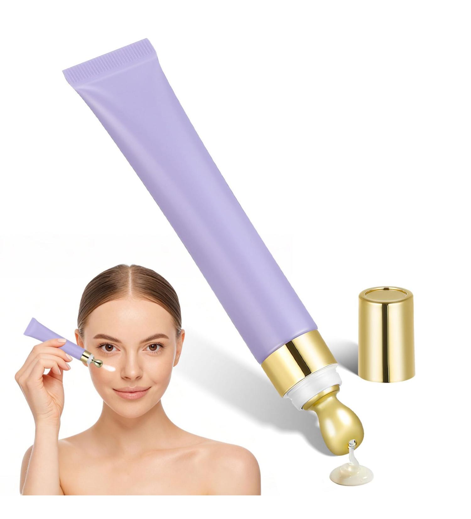 Tube Contour des Yeux Vide 20ml Violet Mat Embout Masseur en Alliage de Zinc Dor Tube Cosm tique Rechargeable pour Huiles Essentielles et Soins Visage pour Voyage et - Buy Online on GoSupps.com