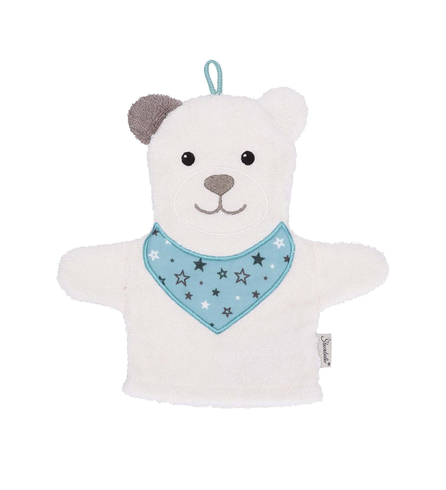 Sterntaler Baby Unisex Washing Glove | GOTS Certified Eisbear Play & Wash Glove for Babies - International Shipping Available - Buy Online on GoSupps.com