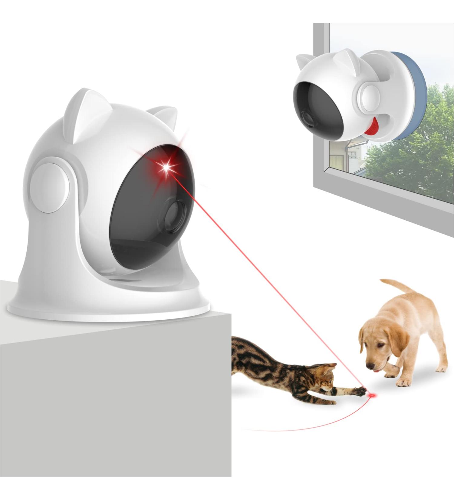 LIDLOK Automatic Cat Laser Toy | Interactive Toy for Indoor Cats & Kittens | Fast/Slow Modes | Adjustable Circling Ranges | USB Rechargeable | Auto On/Off - Buy Online on GoSupps.com