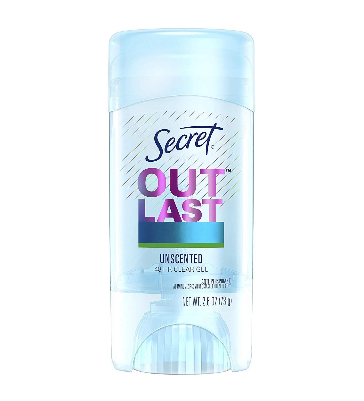 Secret Outlast Xtend Antiperspirant & Deodorant Clear Gel Unscented 2.7 oz (Pack of 3)