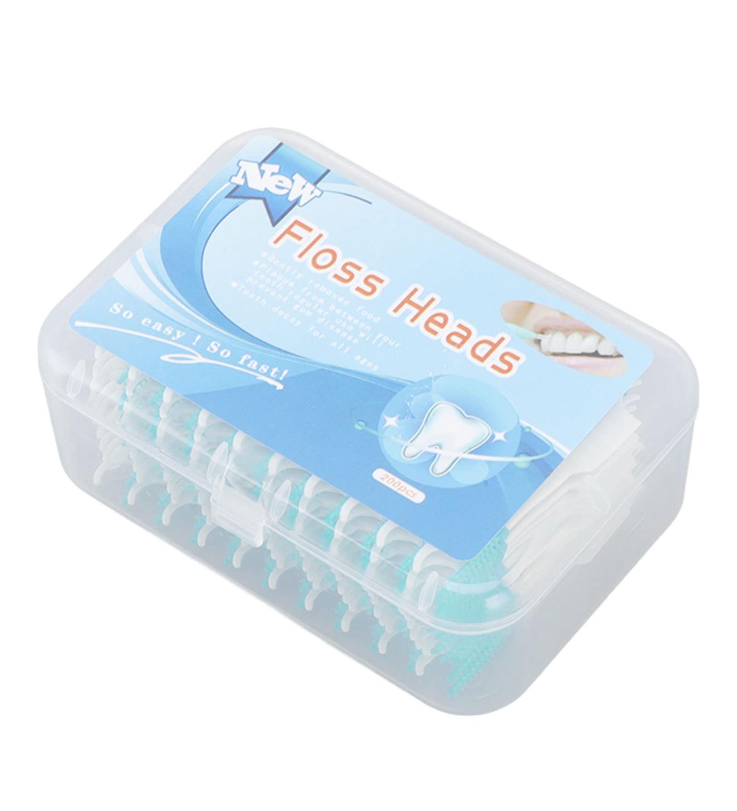 200pcs Soft Interdental Brushes - Silicone Head Dental Floss Toothpick with Case for Oral Care (Green) | International Shipping - Buy Online on GoSupps.com
