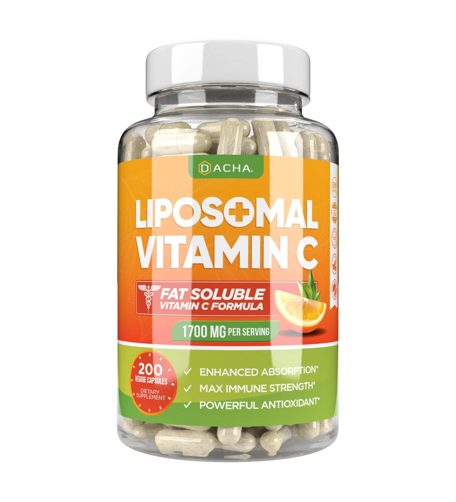 DACHA Nutrition Liposomal Vitamin C - 200 Capsules | Natural Immune Support - Buy Online on GoSupps.com