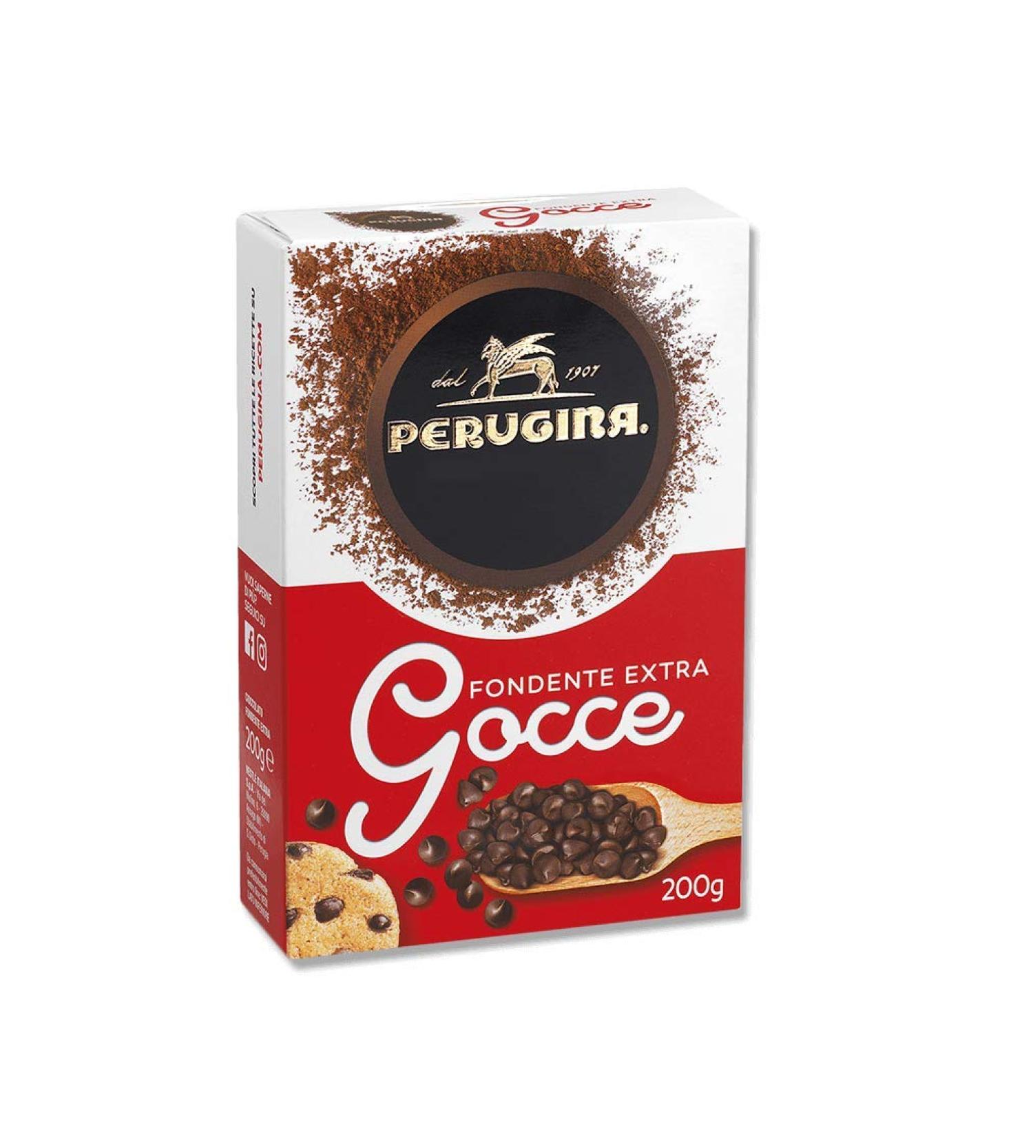 6x Perugina Gocce di Cioccolato Fondente Extra Dark Chocolate Drops Pastries 200g sweet decoration gluten-free 100% Italian product