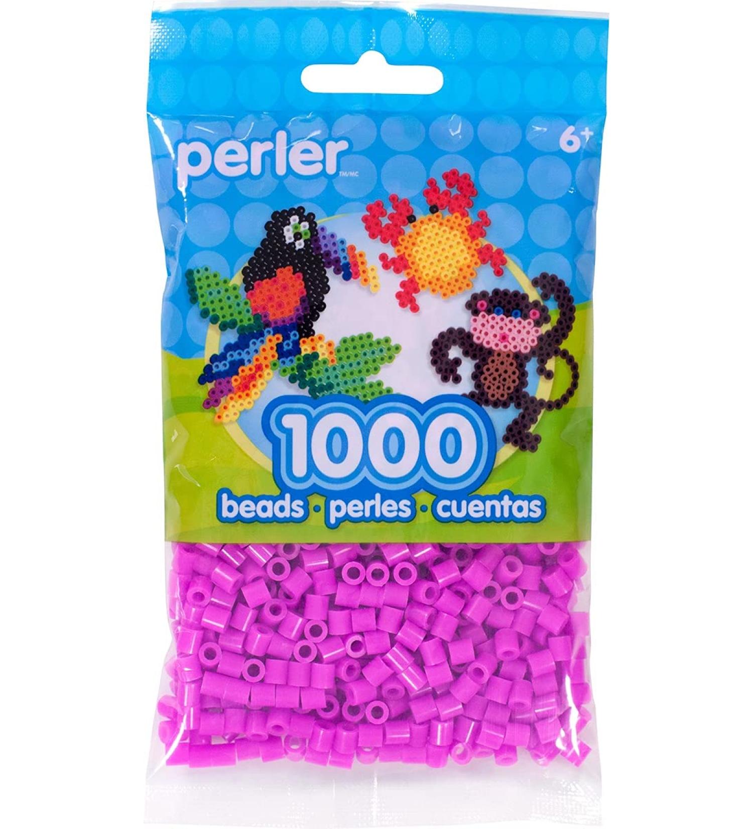 Perler 80-15257 Bulk Pink Fuchsia Fuse Beads - 1000pcs for Craft Activities - Buy Online on GoSupps.com