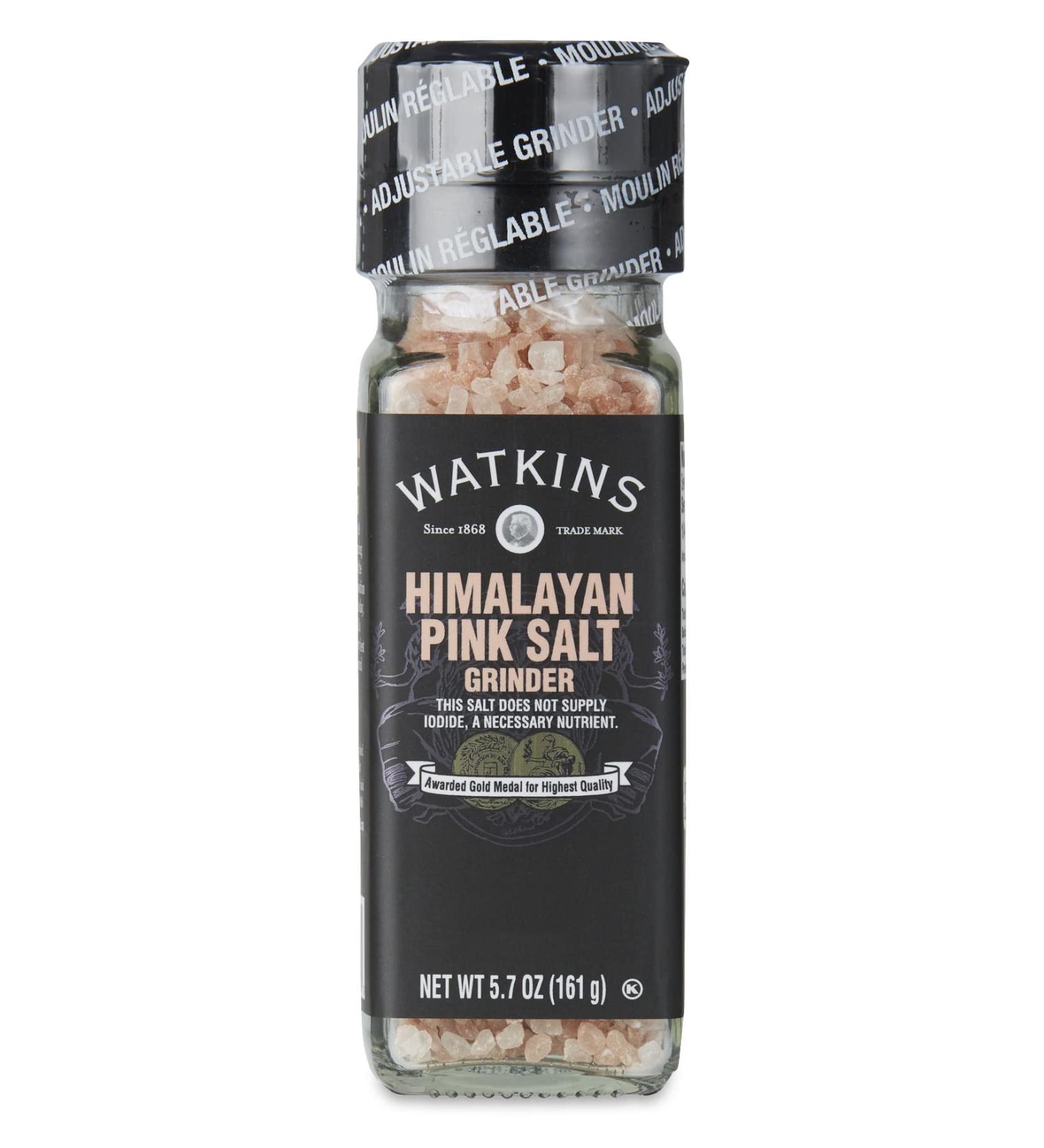 Watkins Himalayan Pink Salt Grinder 5.7 oz (Pack of 3) - Natural Mineral Salt for Cooking and Seasoning - Buy Online on GoSupps.com