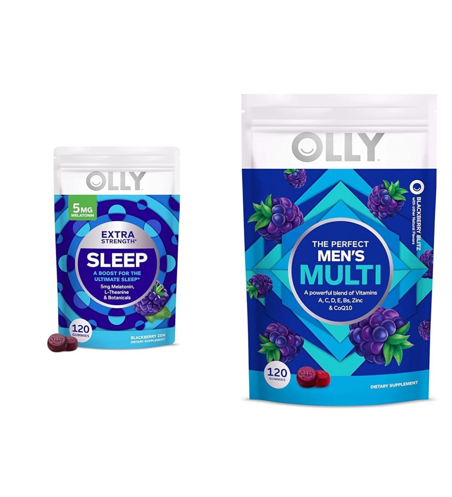 OLLY Sleep & Men's Multivitamin Gummies Melatonin Vitamins 120 Count - Buy Online on GoSupps.com