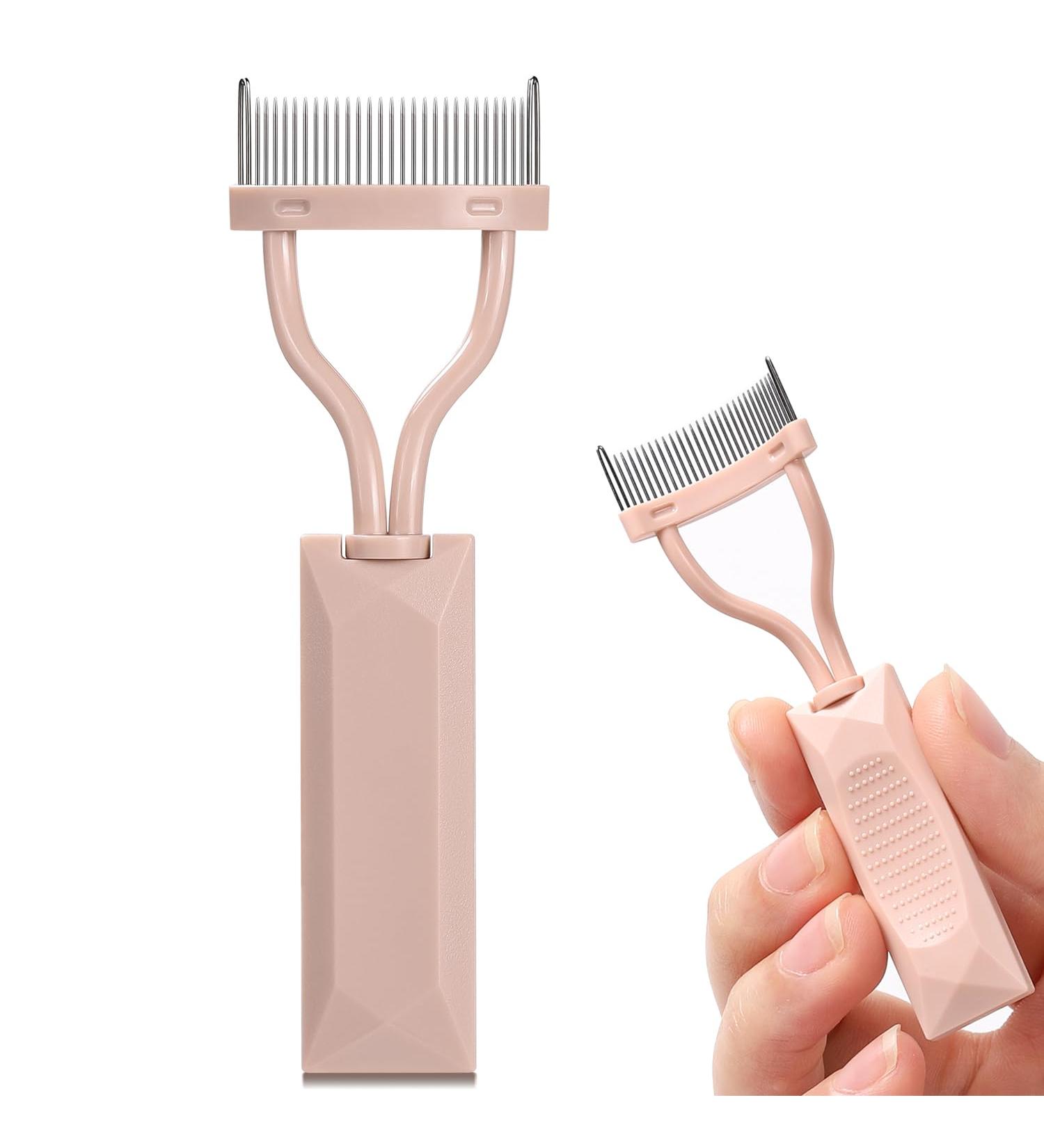Eyelash Comb Separator - Arc Designed Lash Definer | Makeup Mascara Comb Applicator & Eye Brush Tool (Naked Pink) - International Shipping - Buy Online on GoSupps.com
