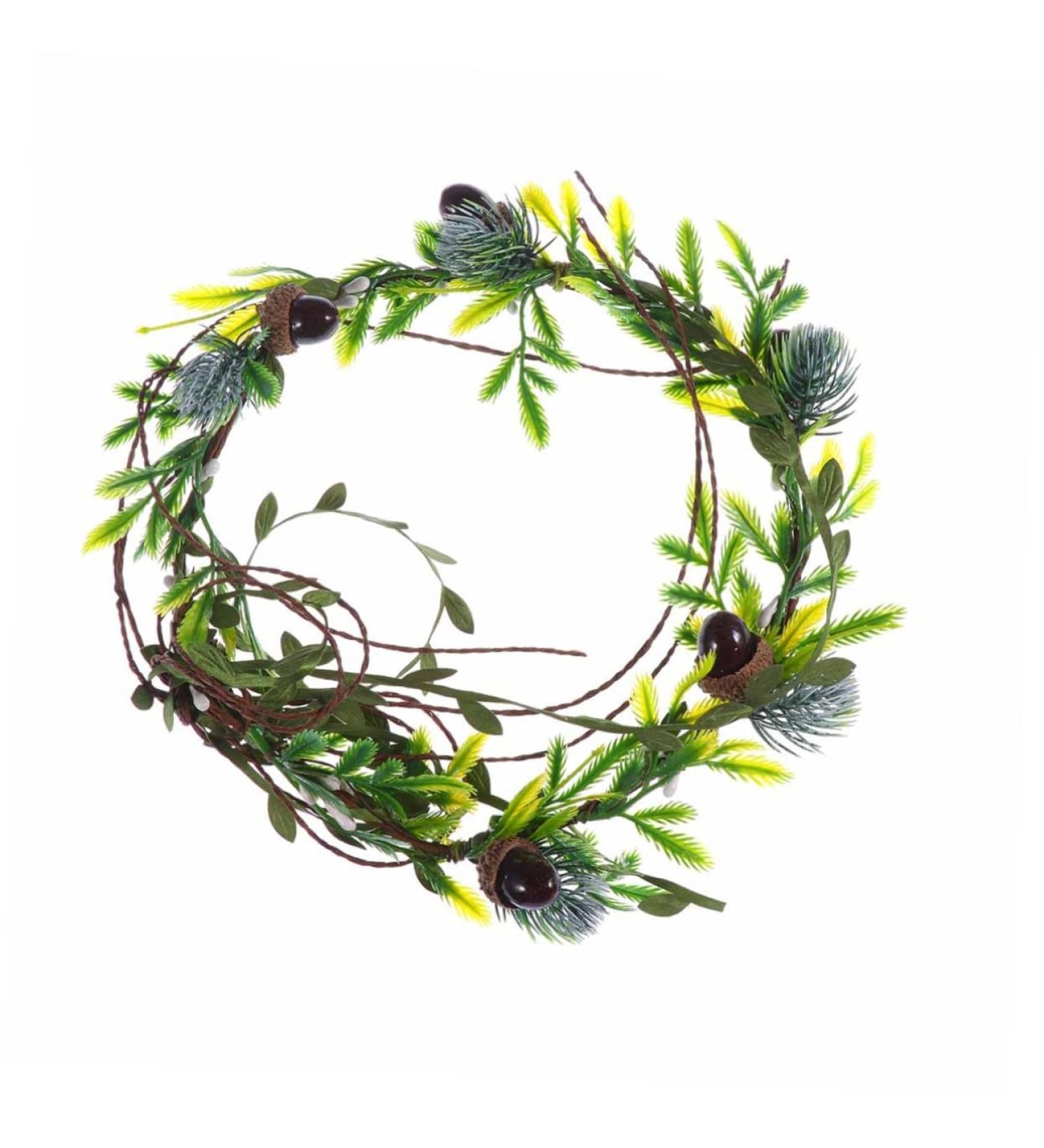 HAPINARY Pine Cone Garland Bridal Flower Headband Garland Crown Headpiece Xmas Leaves Wreath Pine Cone Headband Pine Cone Crown Holiday Rattan Wreat Seaside Resort Hair Christmas Flower - Buy Online on GoSupps.com